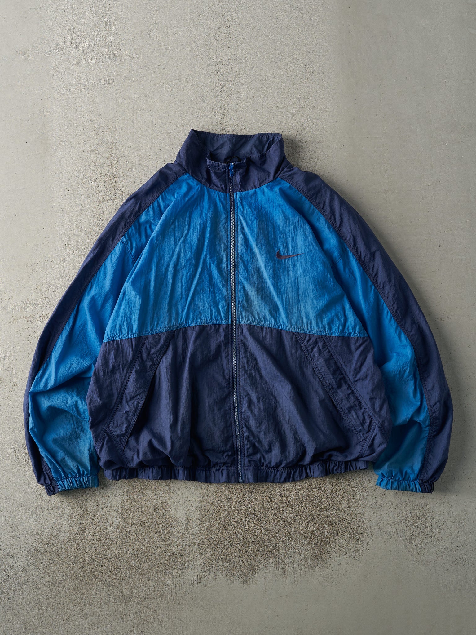 Vintage 90s Navy Blue Nike Windbreaker Jacket (XL)