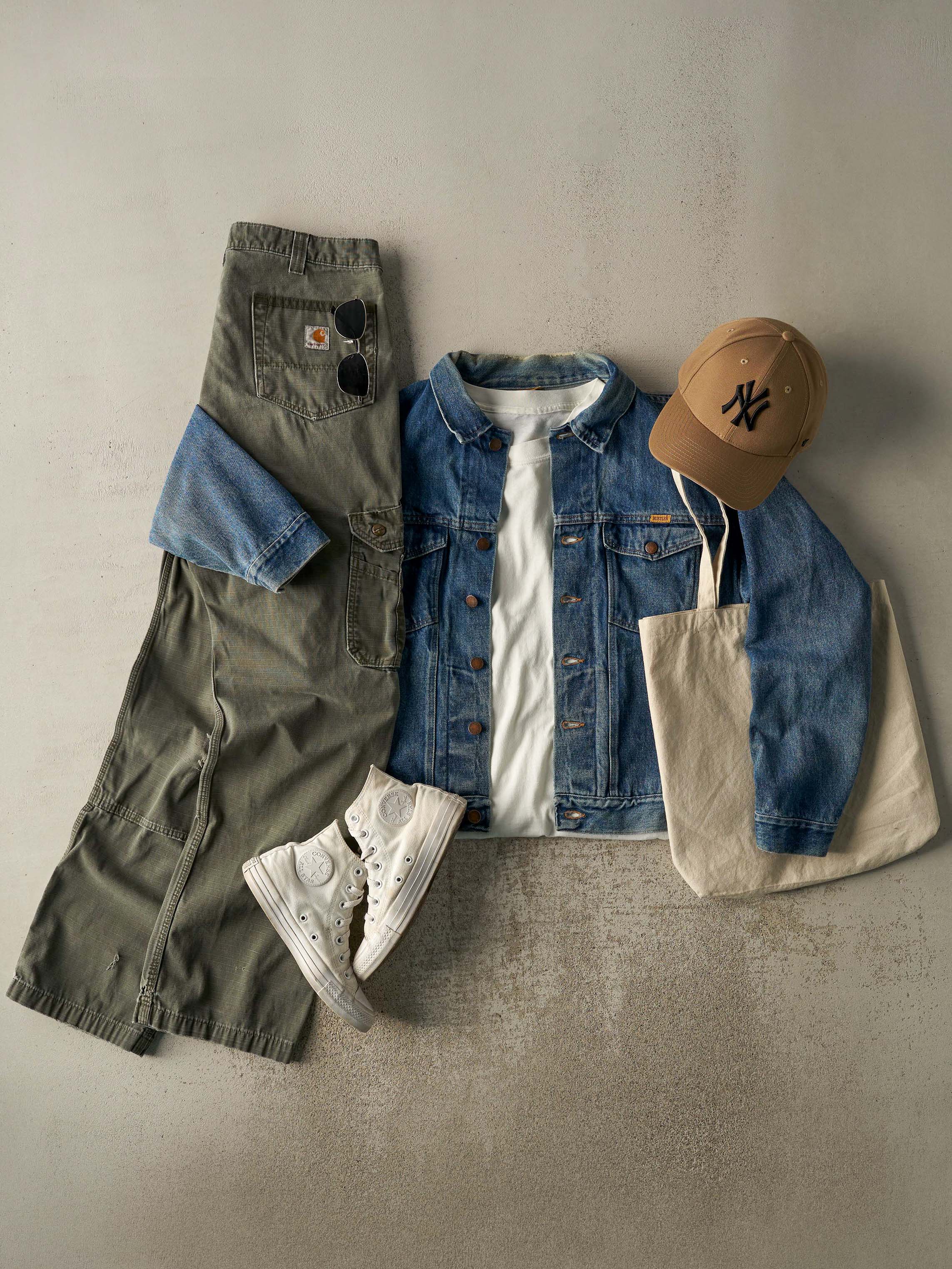 Vintage 70s Mid Wash Rustler Jean Jacket (M/L)
