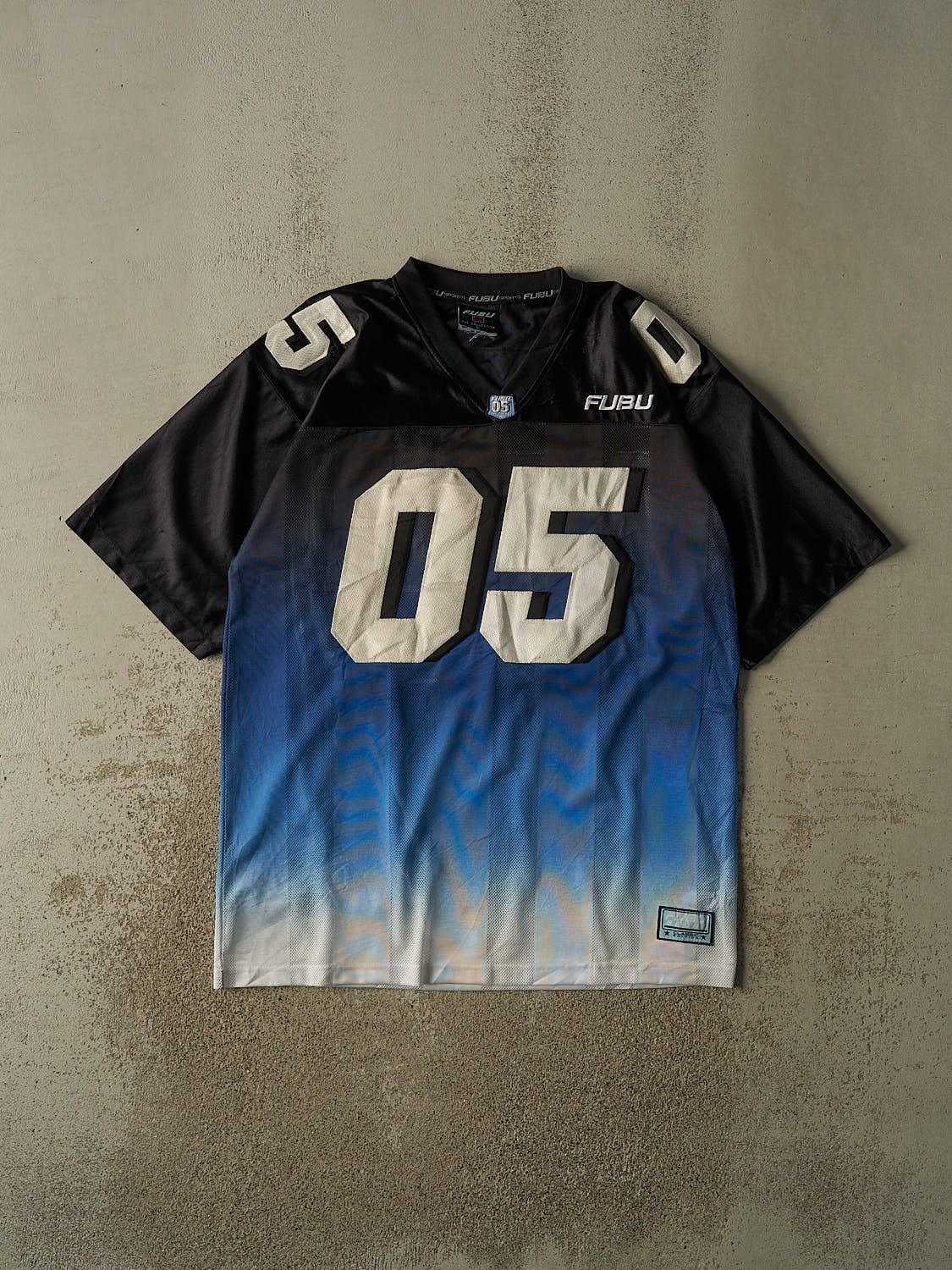 Vintage Y2K Navy Blue Fubu Football Jersey (XL/XXL)