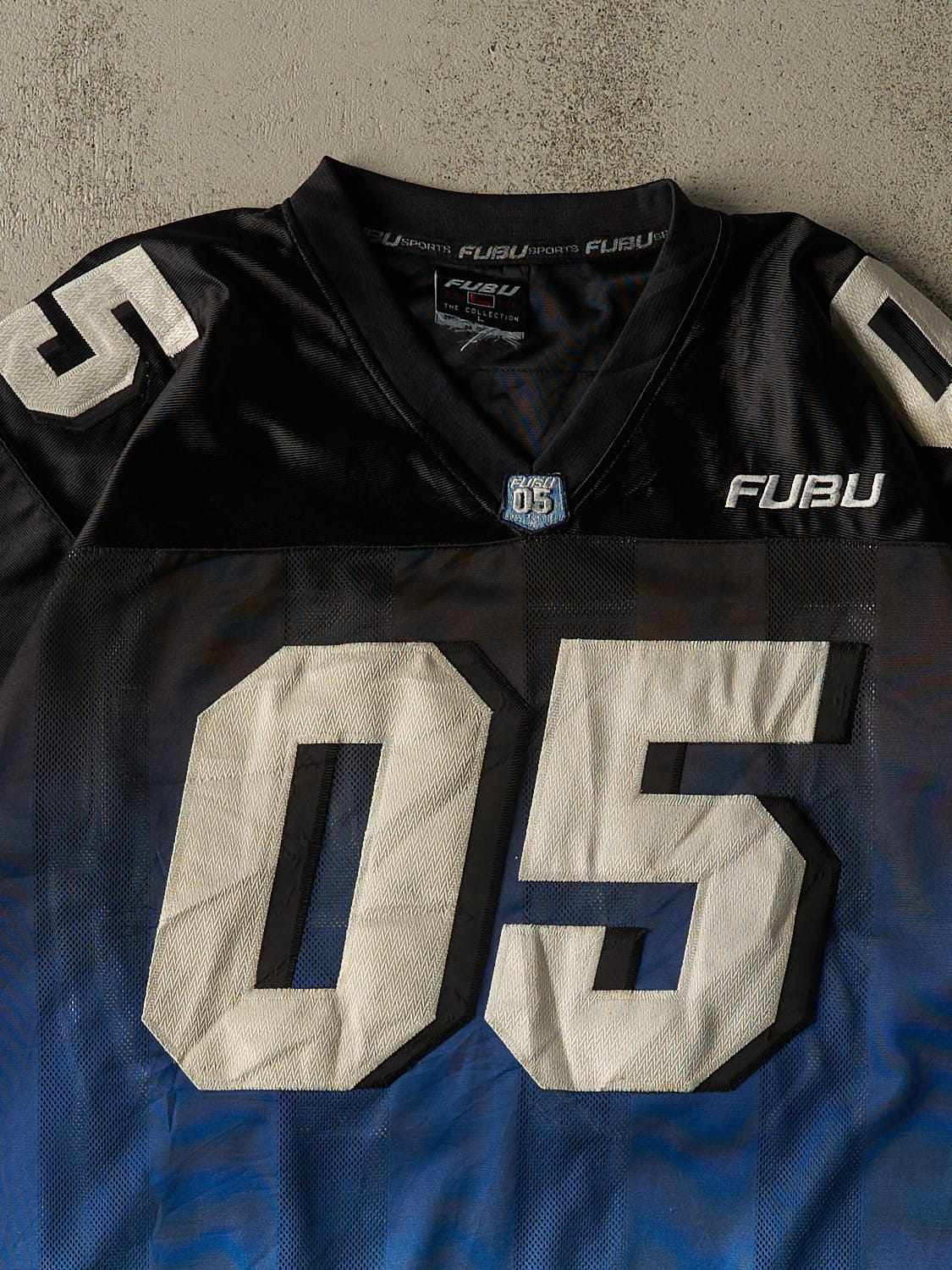 Vintage Y2K Navy Blue Fubu Football Jersey (XL/XXL)