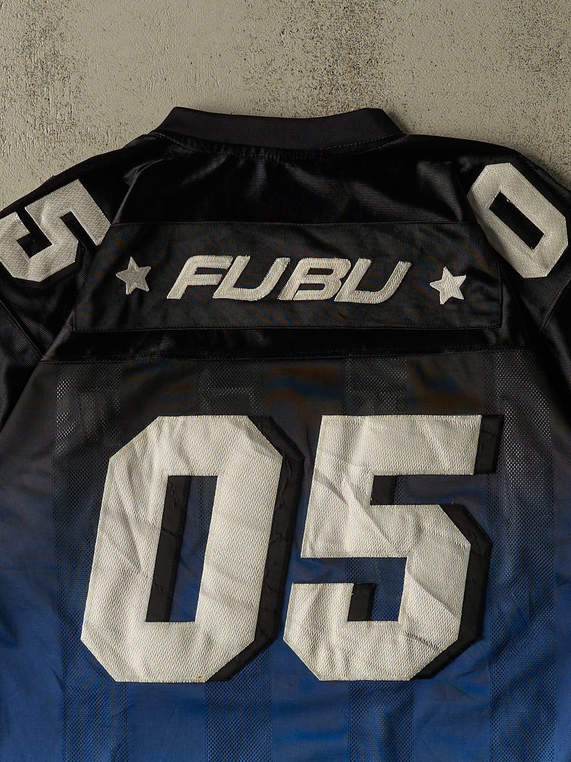Vintage Y2K Navy Blue Fubu Football Jersey (XL/XXL)