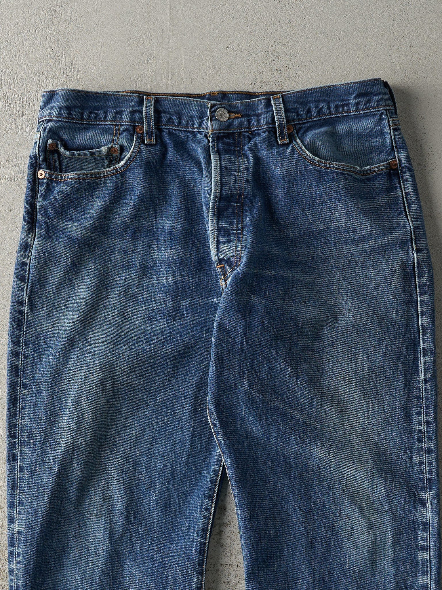 Vintage 90s Dark Wash Levi's 501 Jeans (36x27.5)
