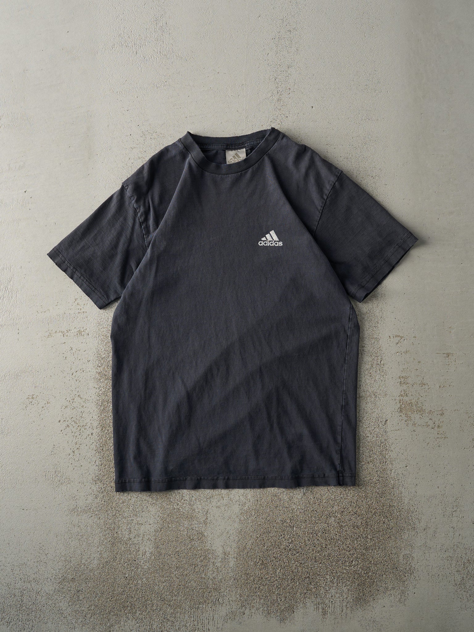 Vintage 90s Black Adidas Logo Tee (M)