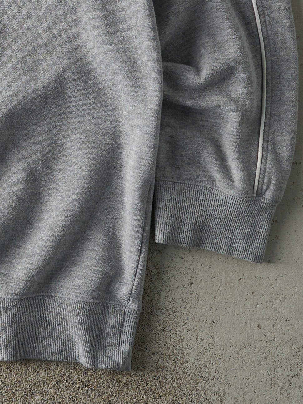 Vintage Y2K Grey Embroidered Logo Athletic Crewneck (L/XL)