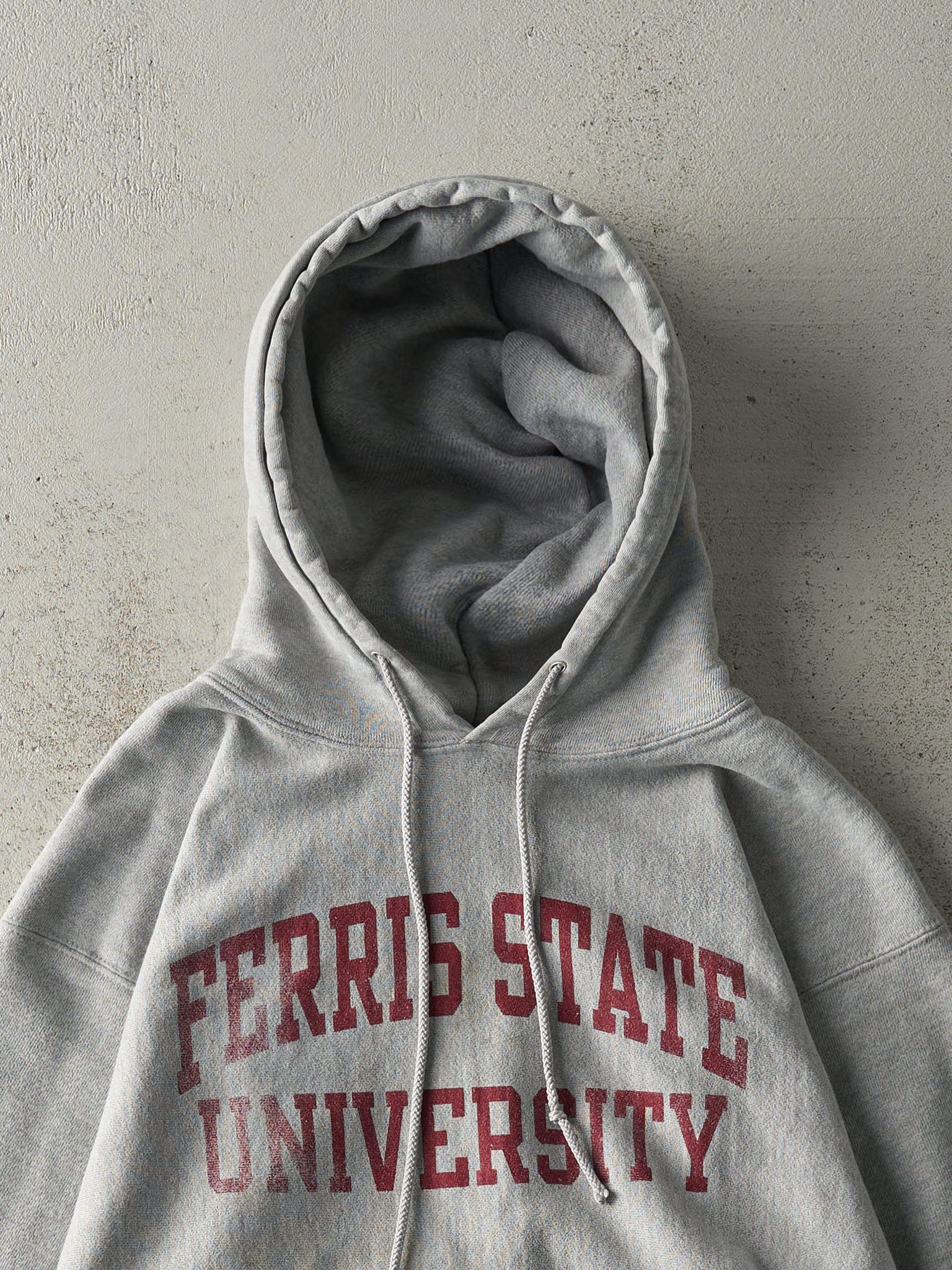 Vintage Y2K Grey Ferris State University Champion Reverse Weave Hoodie (M)