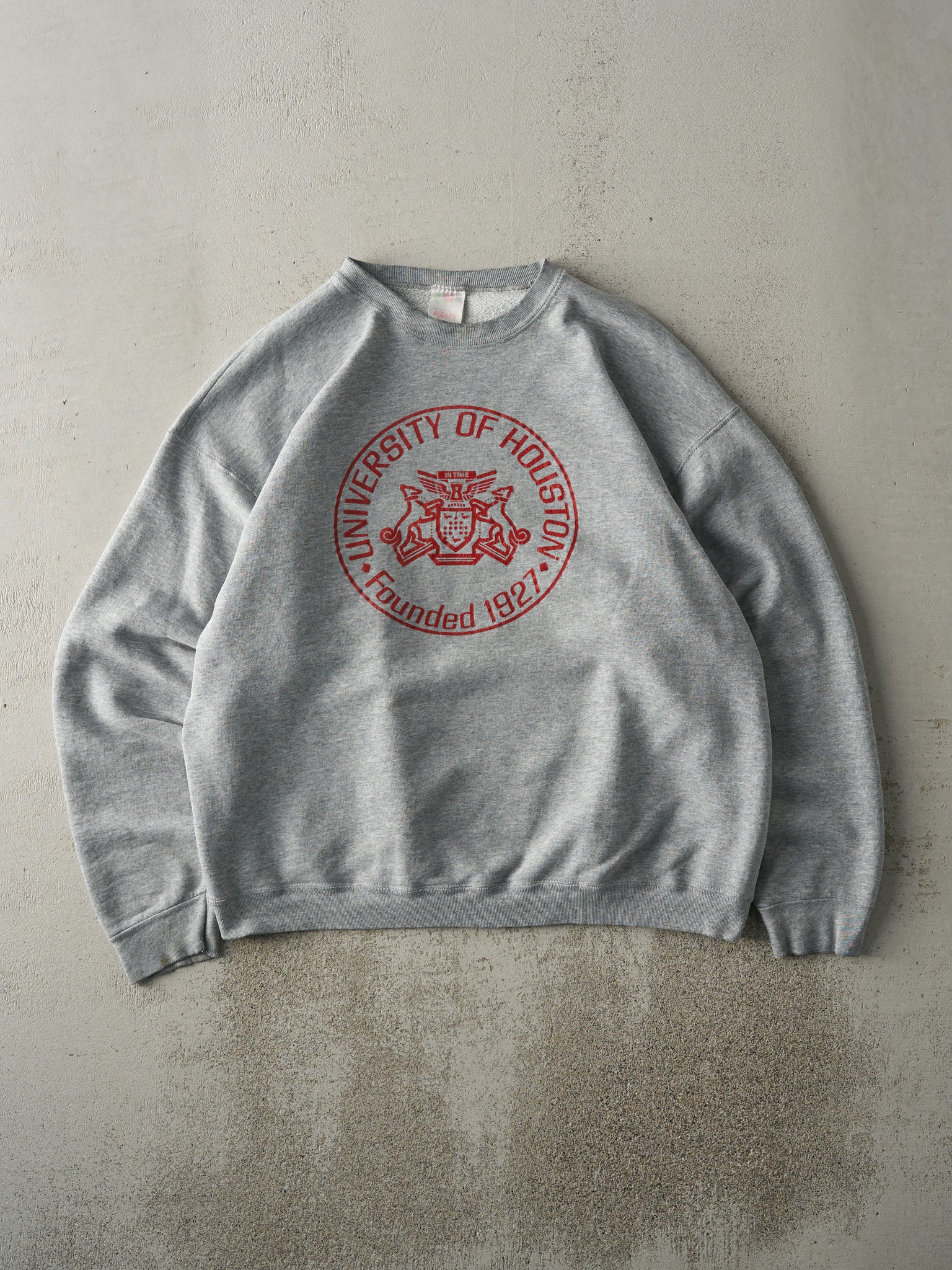 Vintage Y2K Grey University of Houston Boxy Crewneck (L/XL)