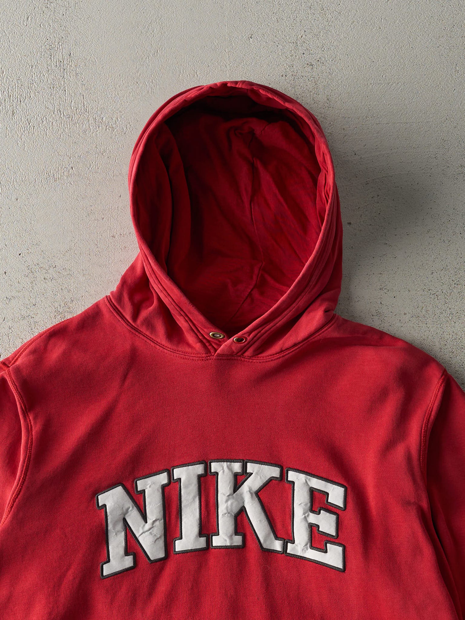 Vintage Y2K Red Nike Spell Out Hoodie (L)