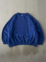 Vintage Y2K Blue Embroidered Reebok Crewneck (XXXL)