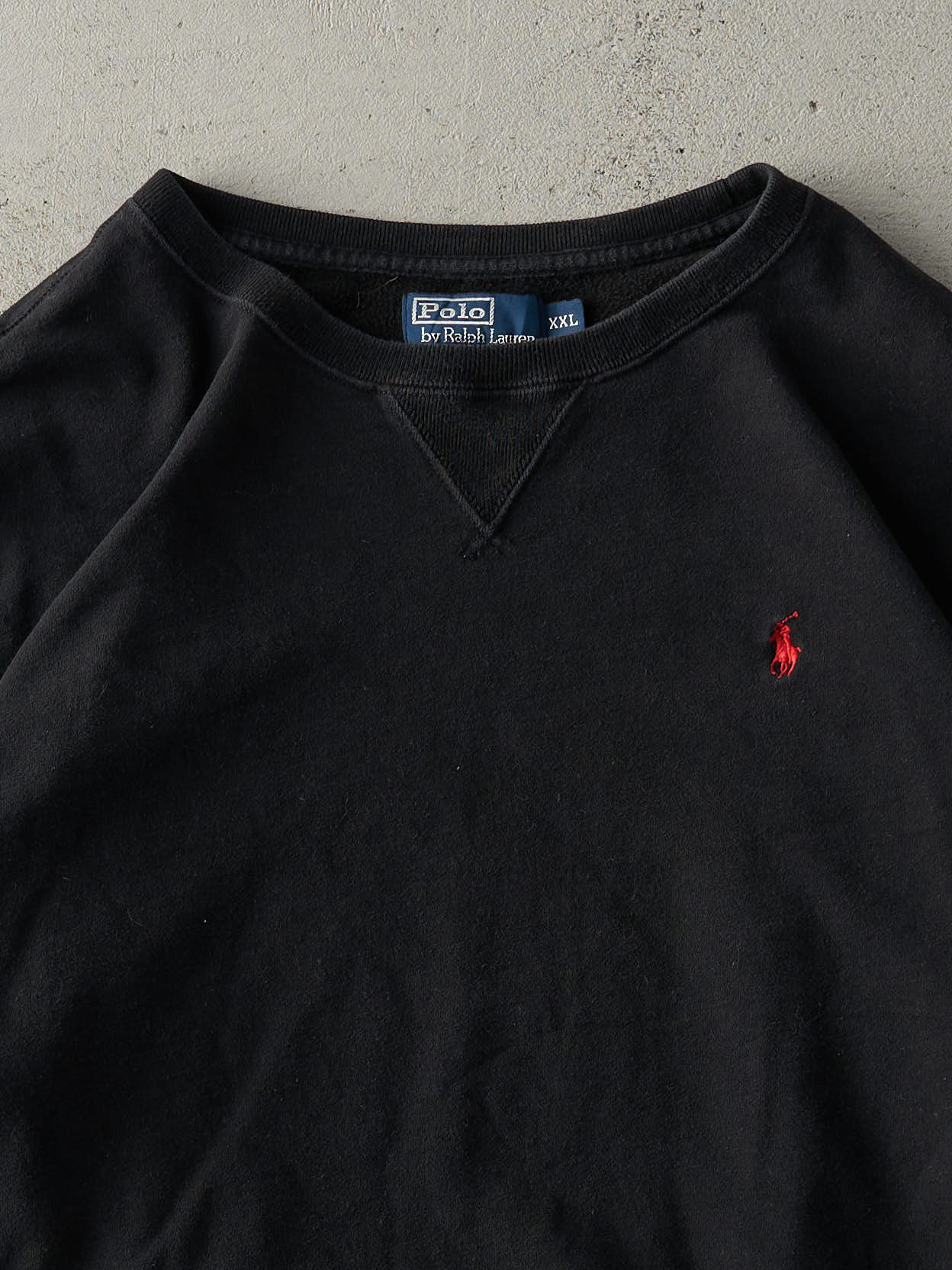 Vintage Y2K Black Embroidered Polo Ralph Lauren Crewneck (XL/XXL)