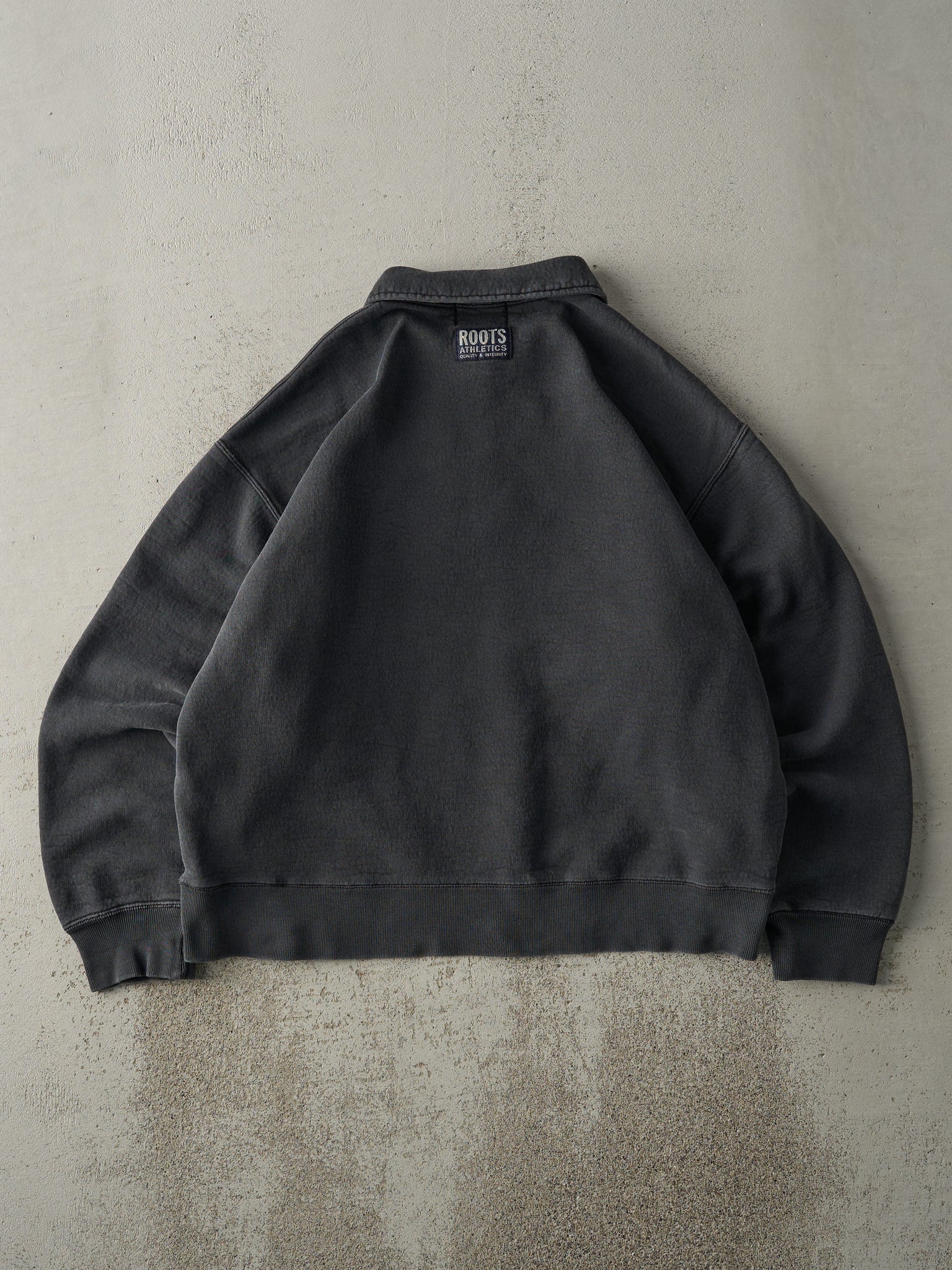 Vintage 90s Faded Black Roots Quarter Zip Sweatshirt (M/L)