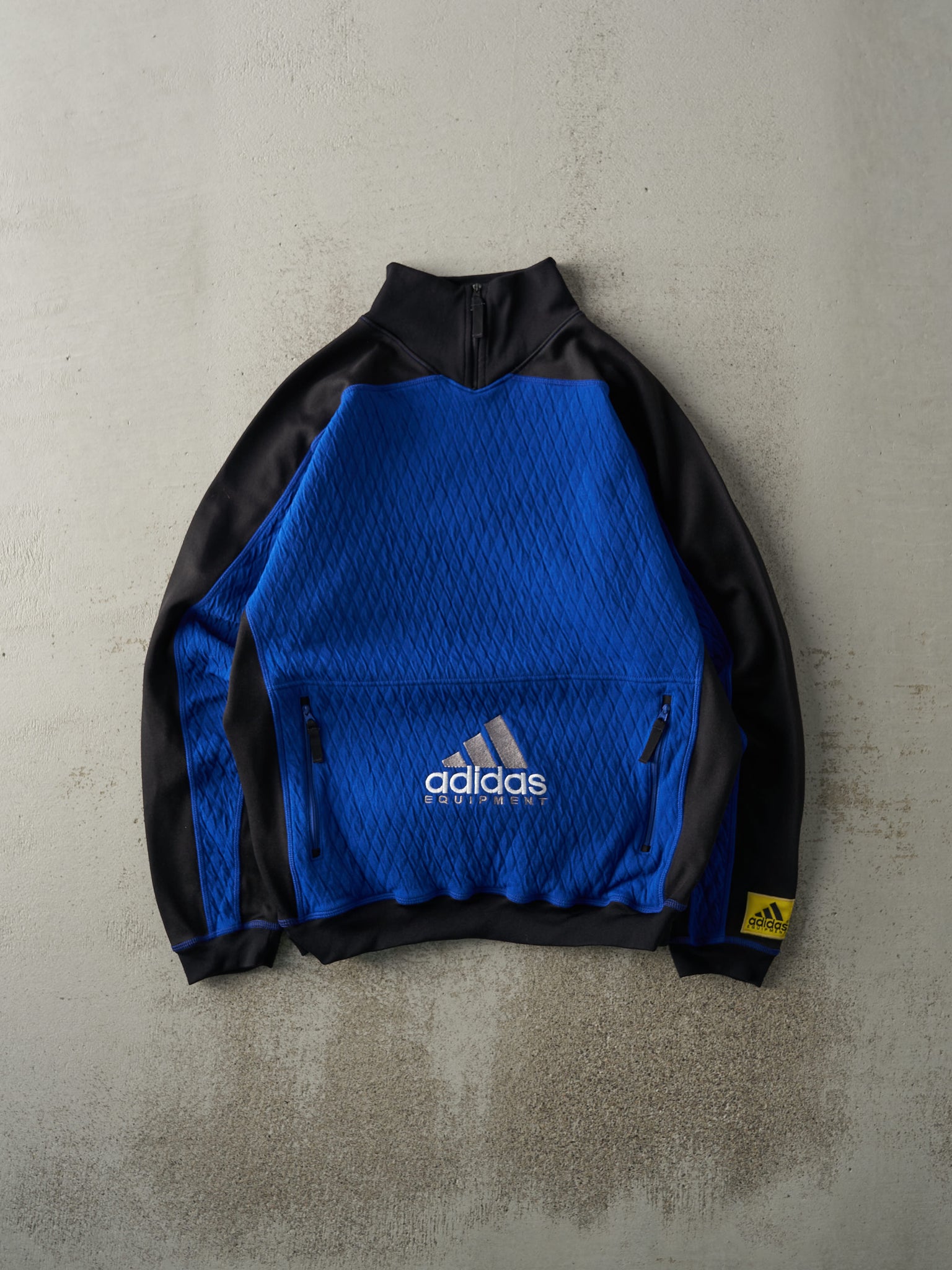 Vintage 90s Blue & Black Adidas Equipment Sweatshirt (M/L)