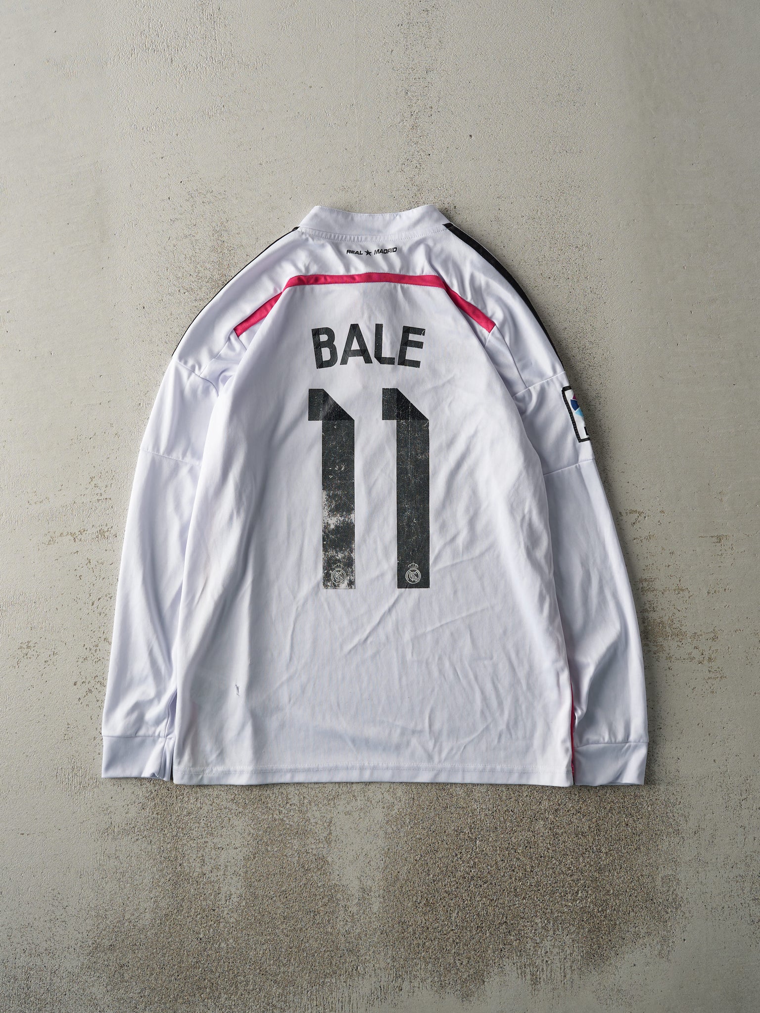 Vintage Y2K White Gareth Bale Real Madrid Long Sleeve Soccer Jersey (S)