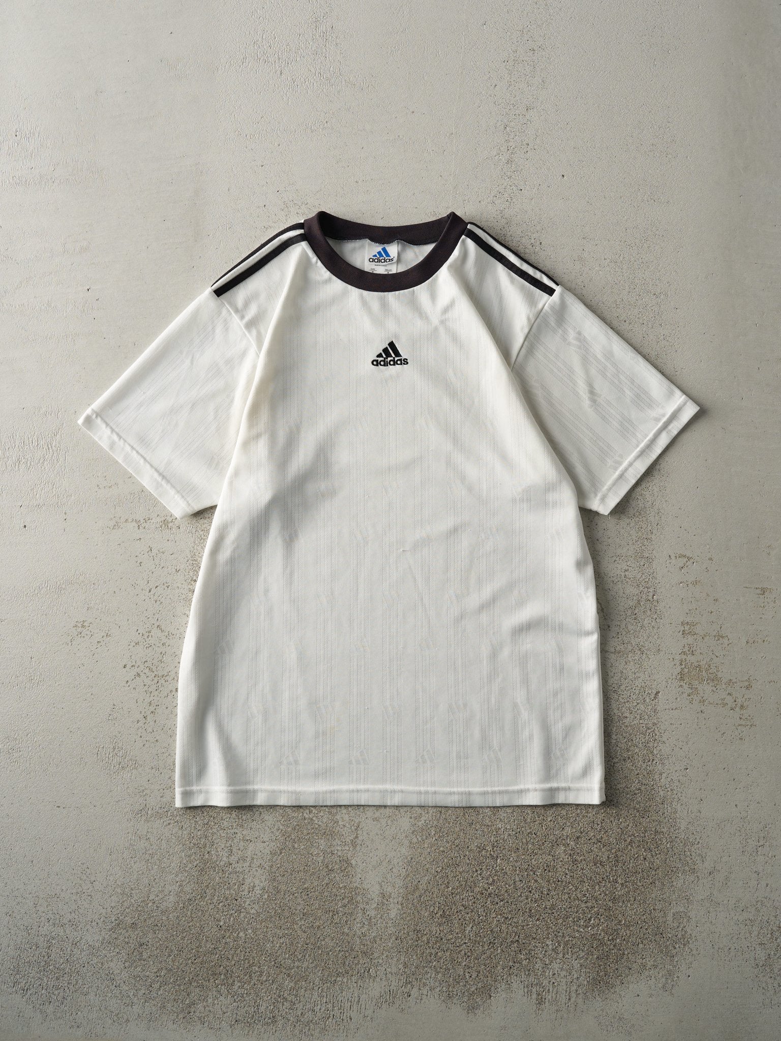 Vintage 90s White Adidas Soccer Jersey (M)
