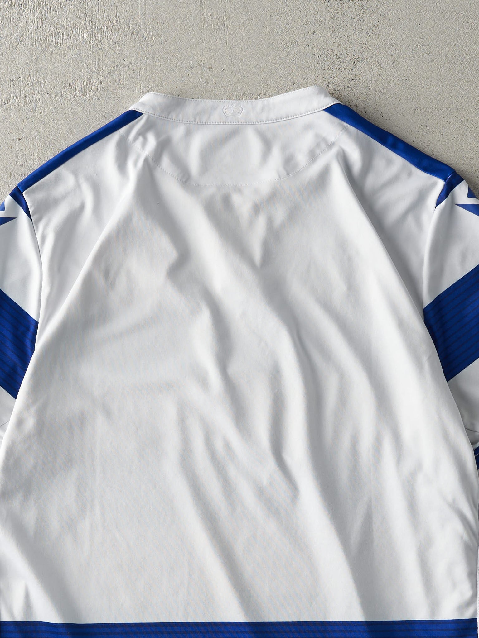 Vintage 90s White & Blue Striped Reading F.C. Soccer Jersey (L)