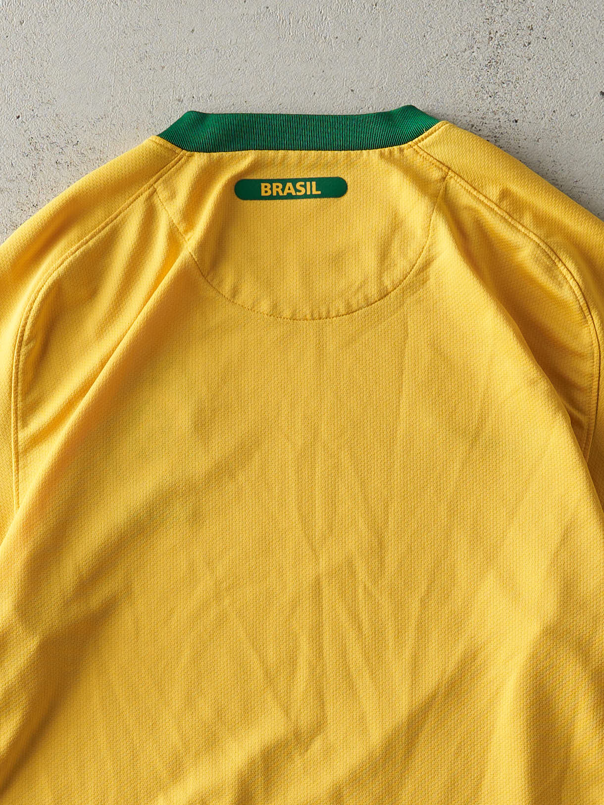 Vintage Y2K Yellow & Green Nike Brazil Soccer Jersey (M)