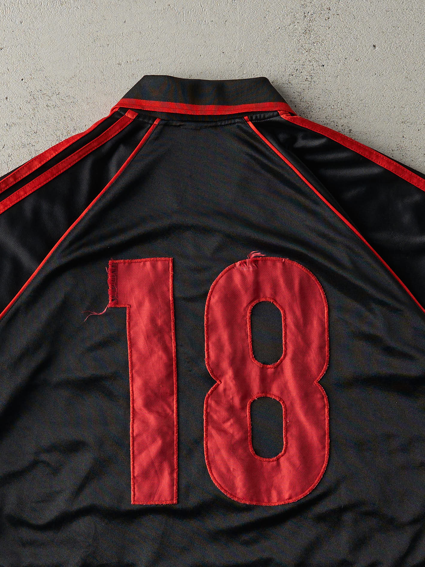 Vintage Y2K Black & Red Milan Bootleg Soccer Jersey (L/XL)