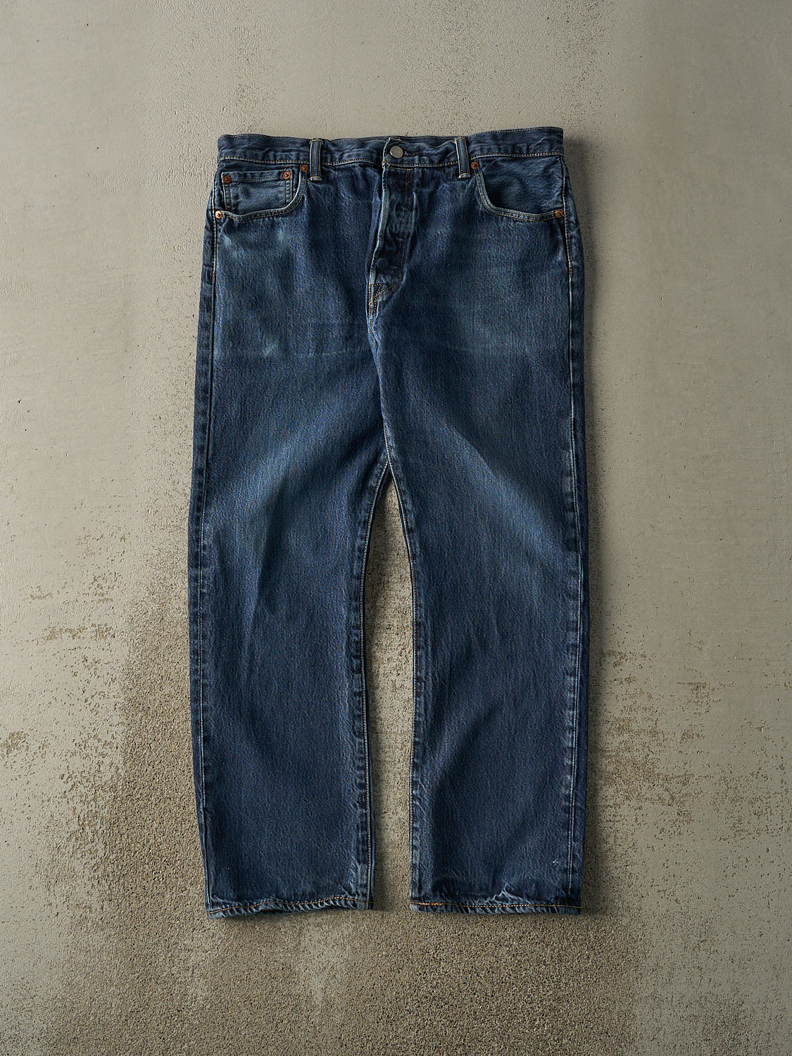 Vintage Y2K Dark Wash Levi's 501 Jeans (35x29)