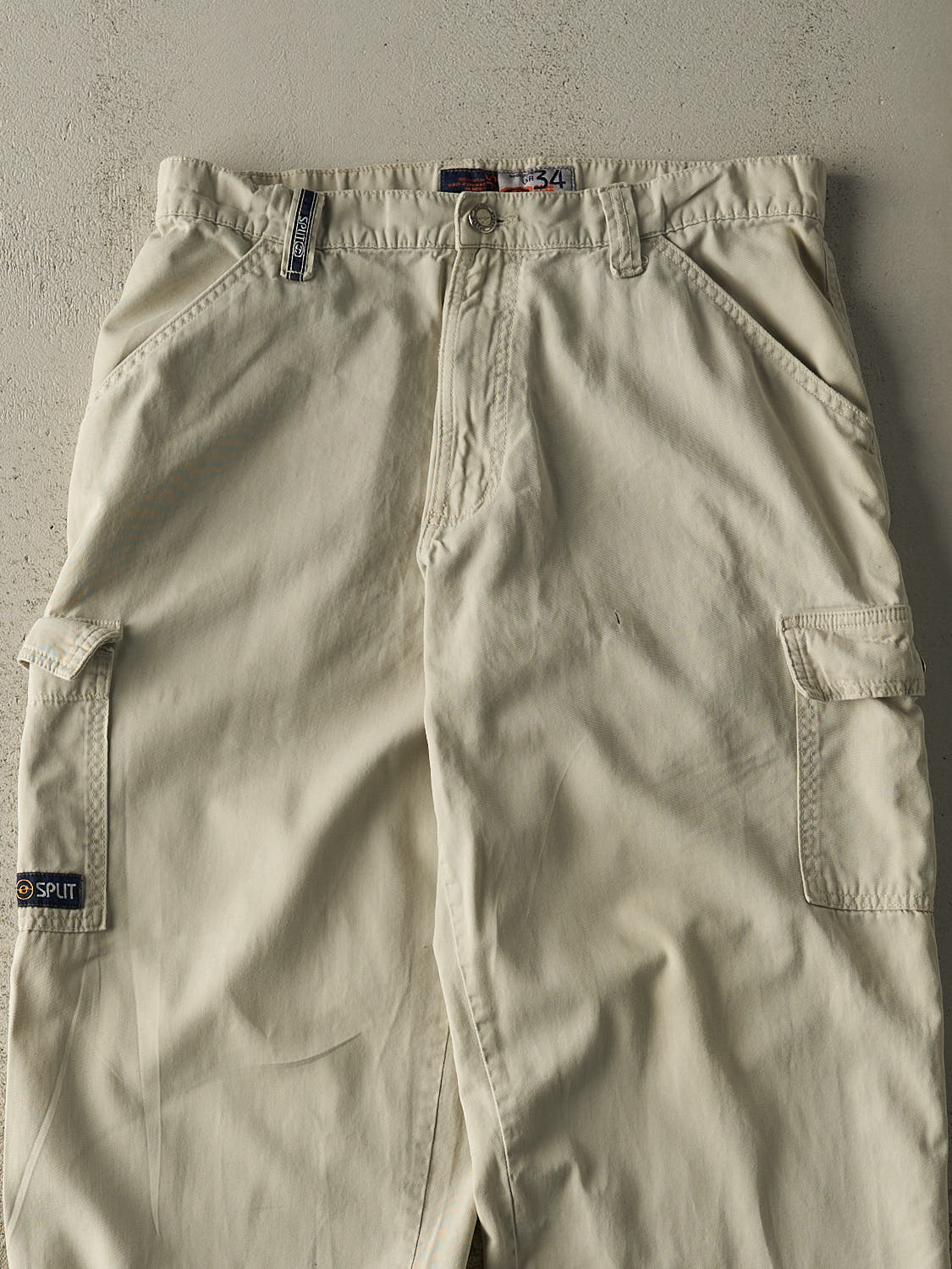 Vintage 98' Beige Split Cargo Pants (33x31.5)