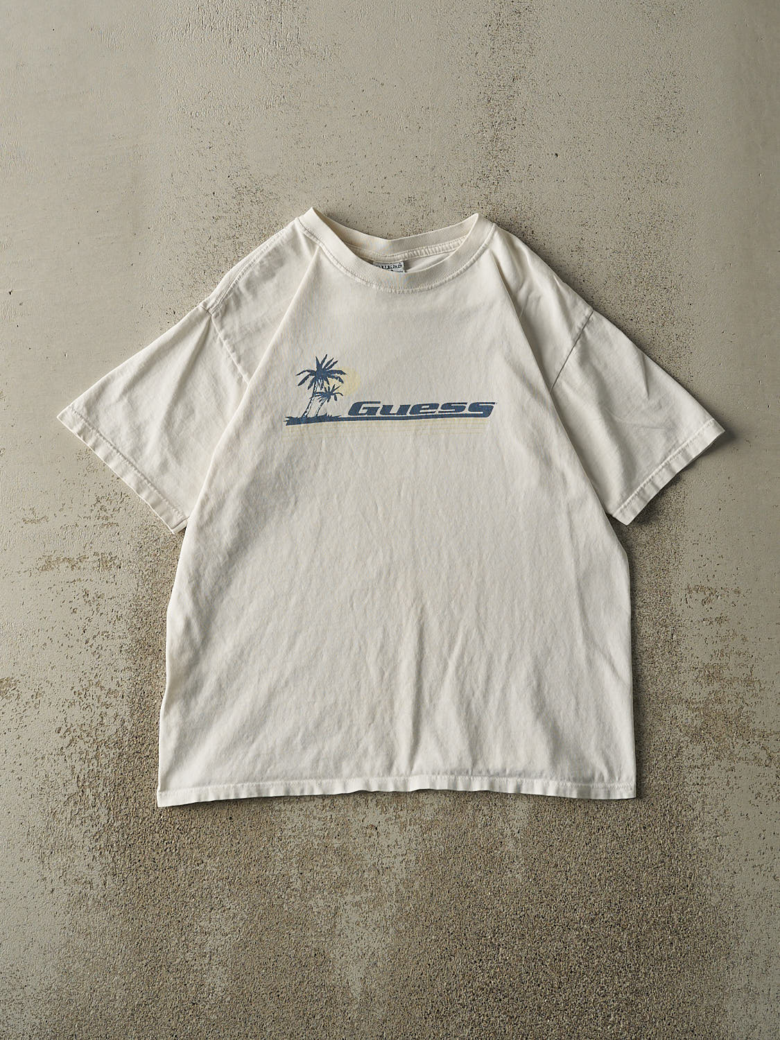 Vintage 90s White Guess Logo Tee (S/M)