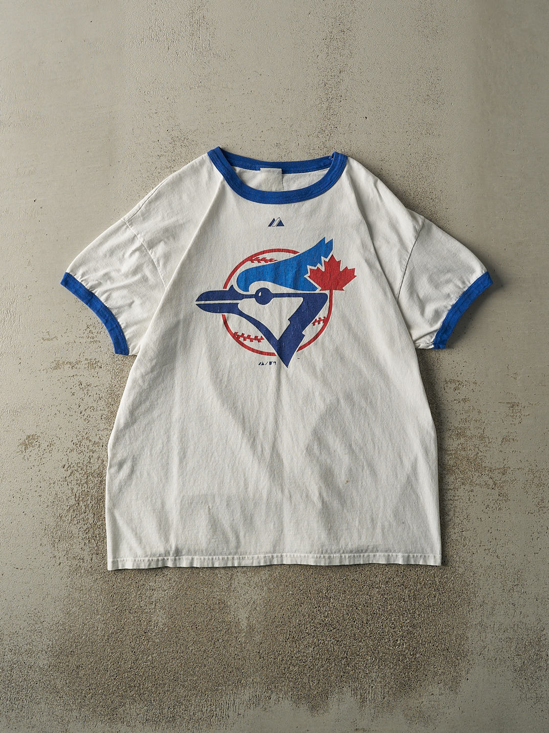 Vintage Y2K White & Blue Toronto Blue Jays Ringer Tee (L/XL)