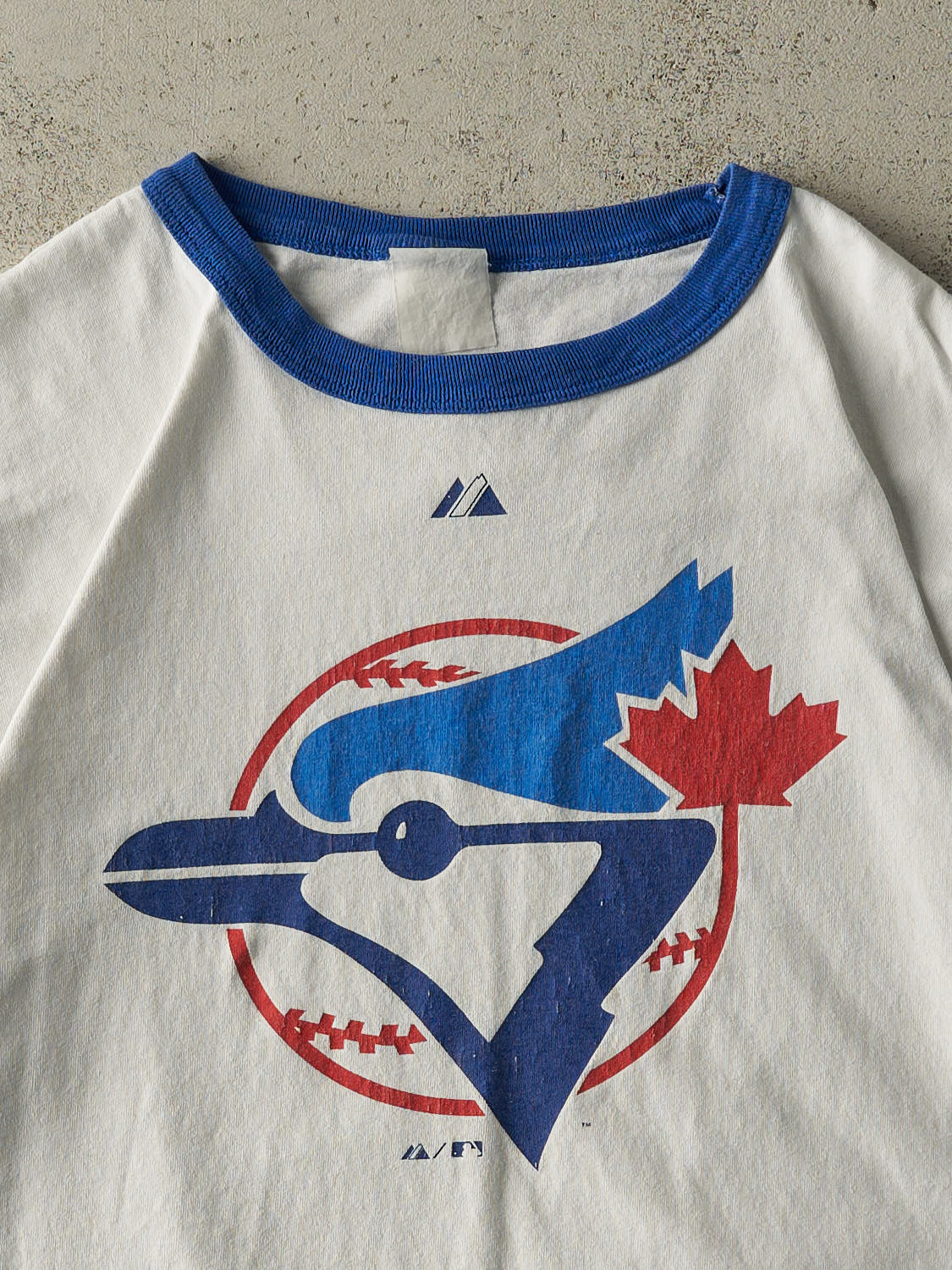 Vintage Y2K White & Blue Toronto Blue Jays Ringer Tee (L/XL)