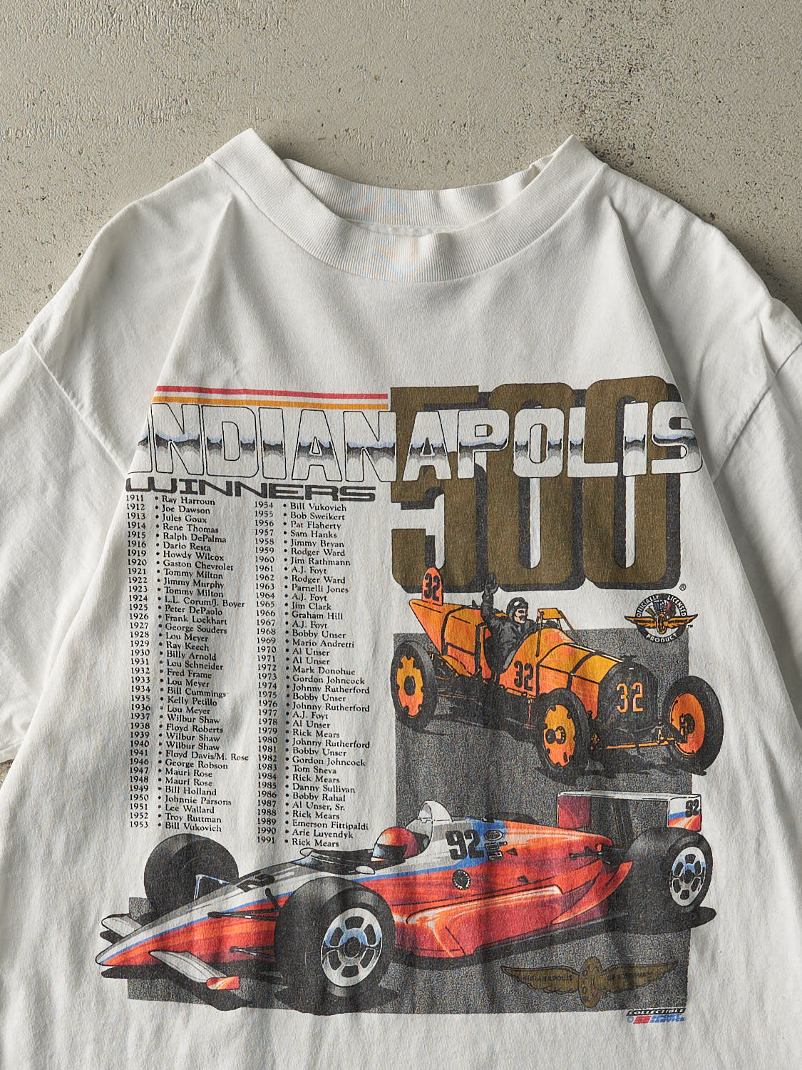 Vintage 91' White Indianapolis 500 Winners Single Stitch Tee (M/L)
