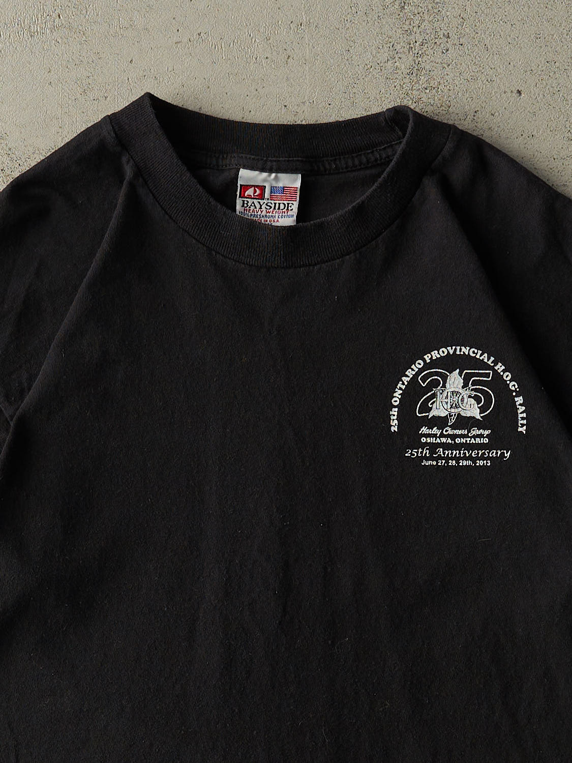 Vintage 13' Black Ontario Harley Owners Group Tee (L)