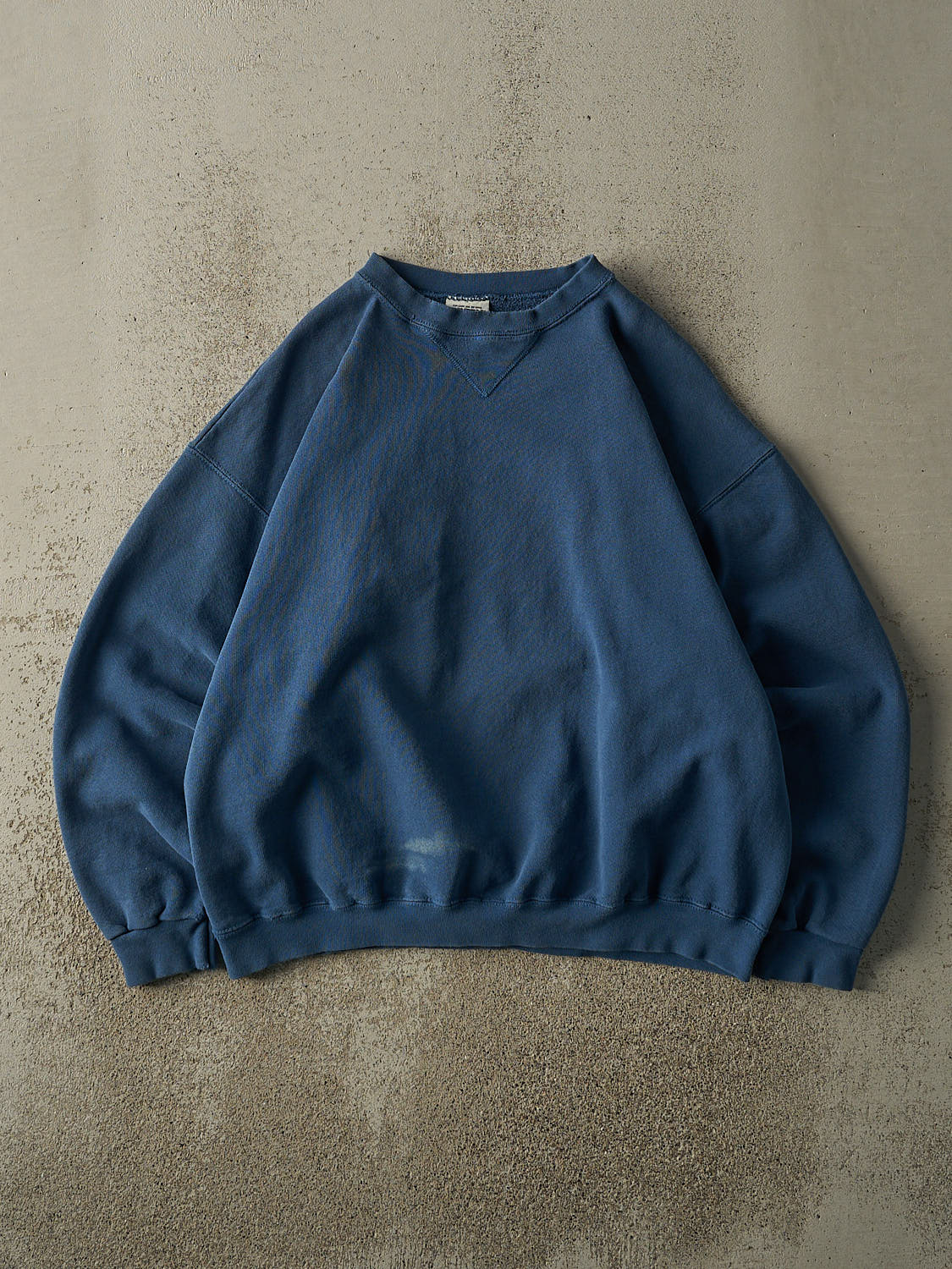 Vintage 90s Blue Blank Boxy Crewneck (M/L)