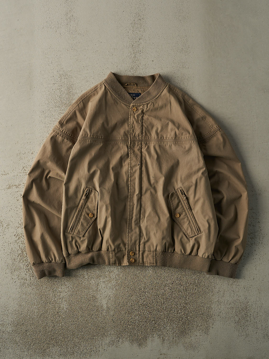 Vintage 90s Beige Harrington Bomber Jacket (XL)