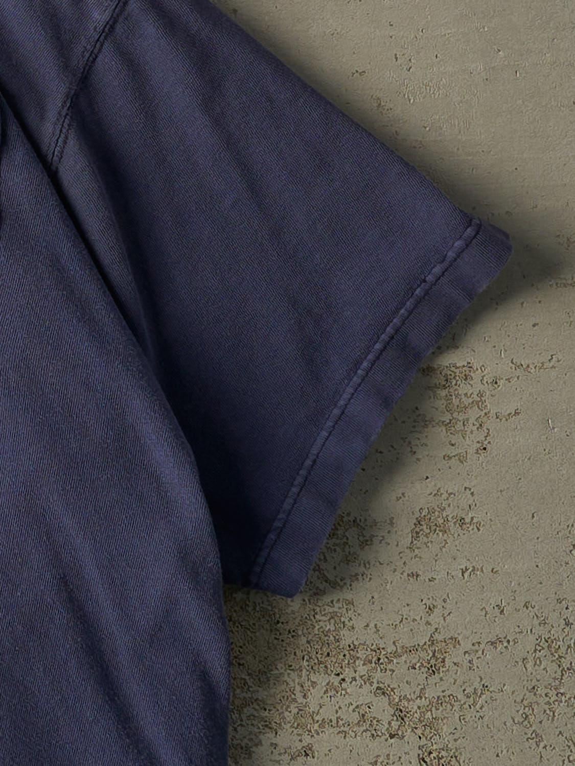 Vintage 90s Navy Blue Blank Boxy Pocket Tee (L/XL)