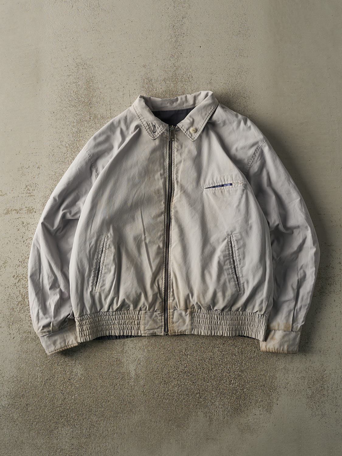 Vintage 80s Grey & Navy Reversible Jacket (L/XL)