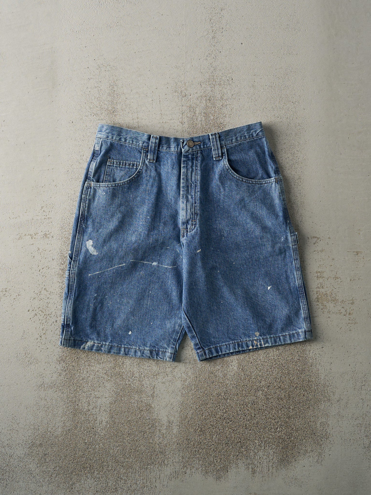 Vintage 90s Mid Wash Wrangler Carpenter Jean Shorts (32x10)