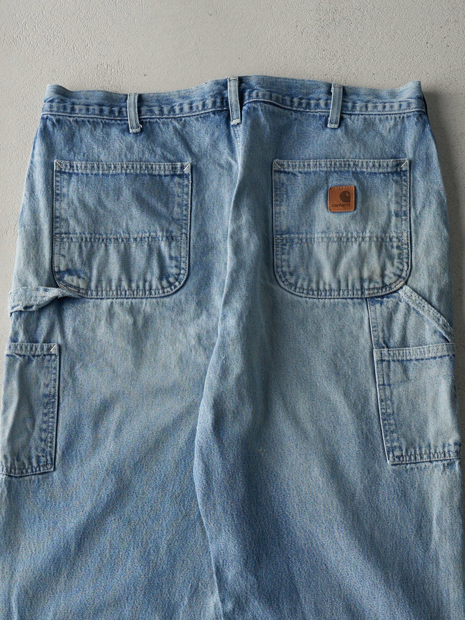 Vintage Y2K Light Wash Dungaree Fit Carhartt Carpenter Jeans (38x32.5)