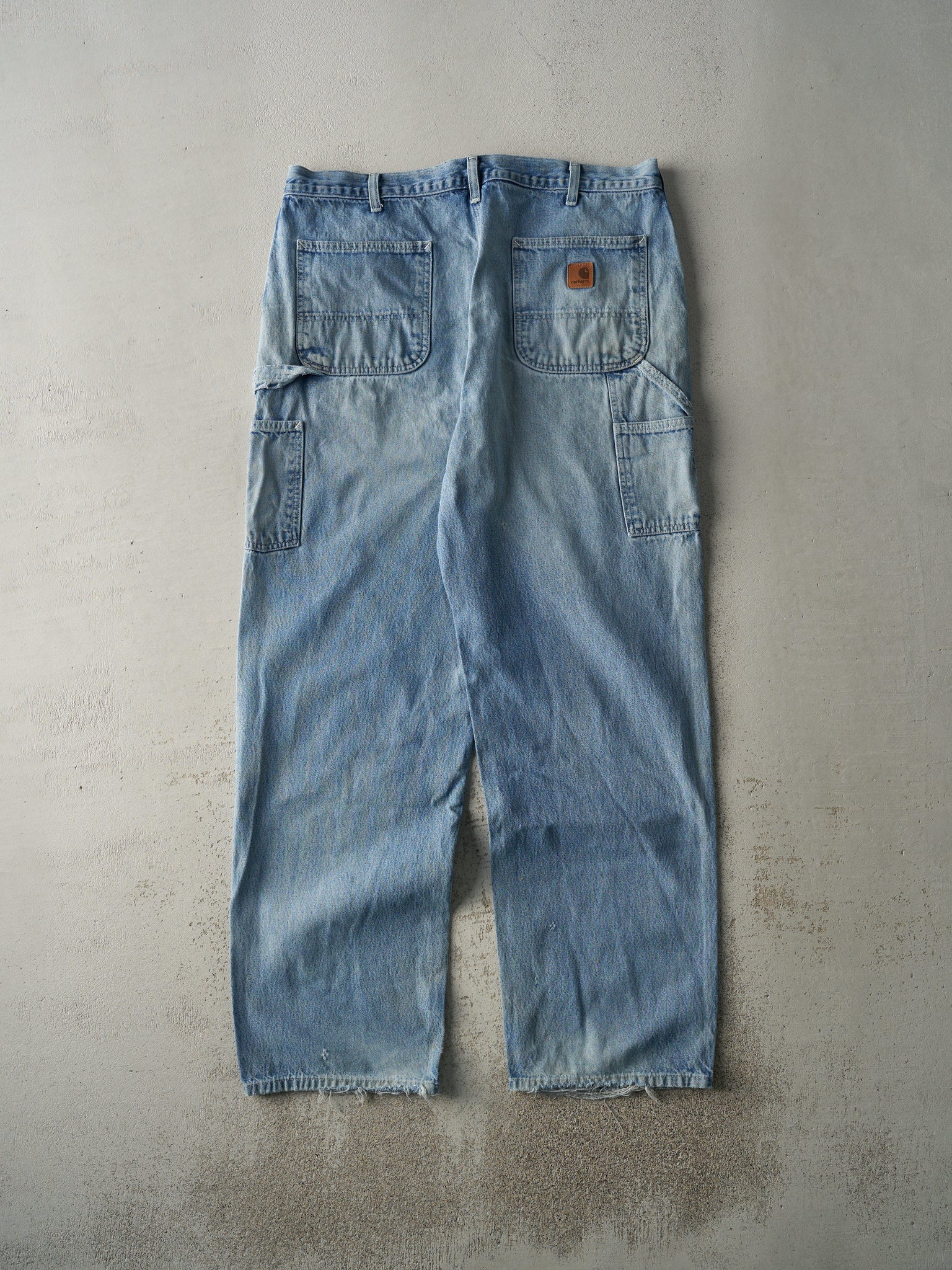 Vintage Y2K Light Wash Dungaree Fit Carhartt Carpenter Jeans (38x32.5)