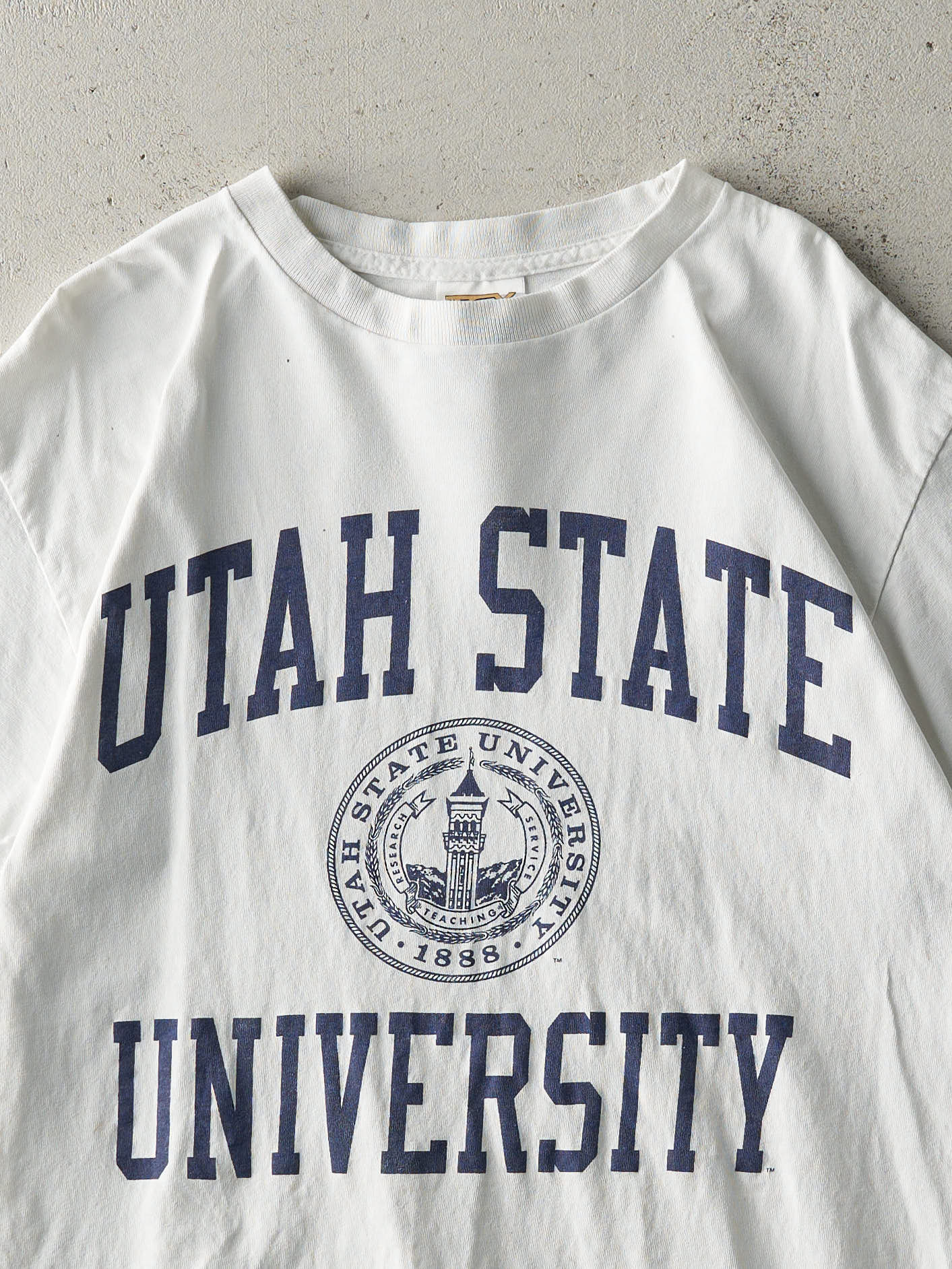 Vintage Y2K White Utah State University Tee (S)