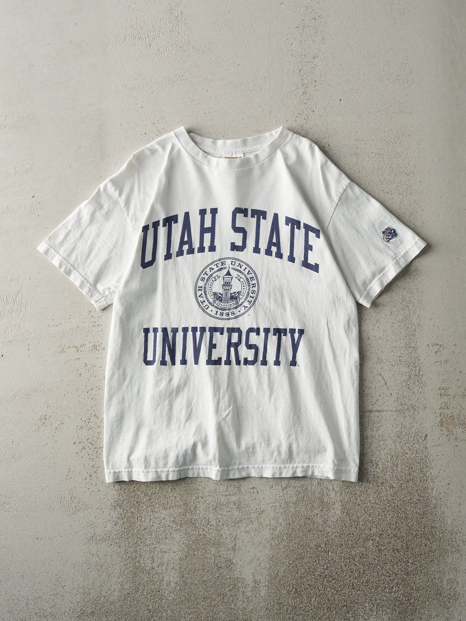 Vintage Y2K White Utah State University Tee (S)