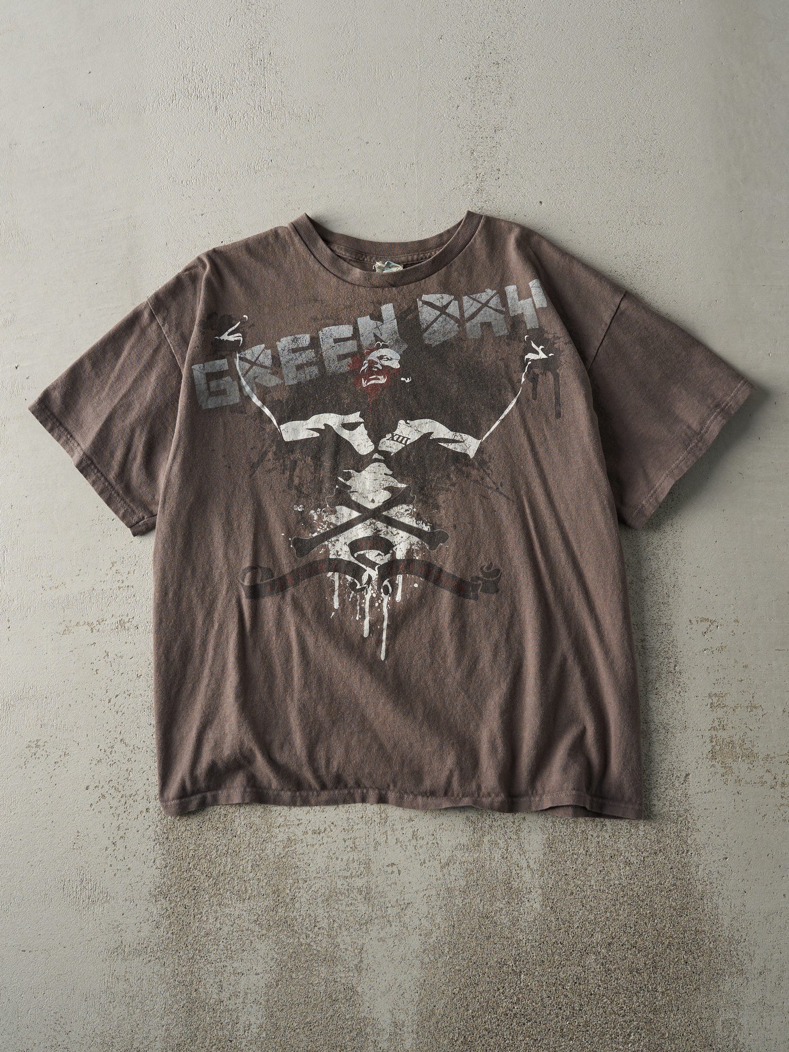 Vintage 09' Charcoal Grey Green Day Tour Tee (M/L)
