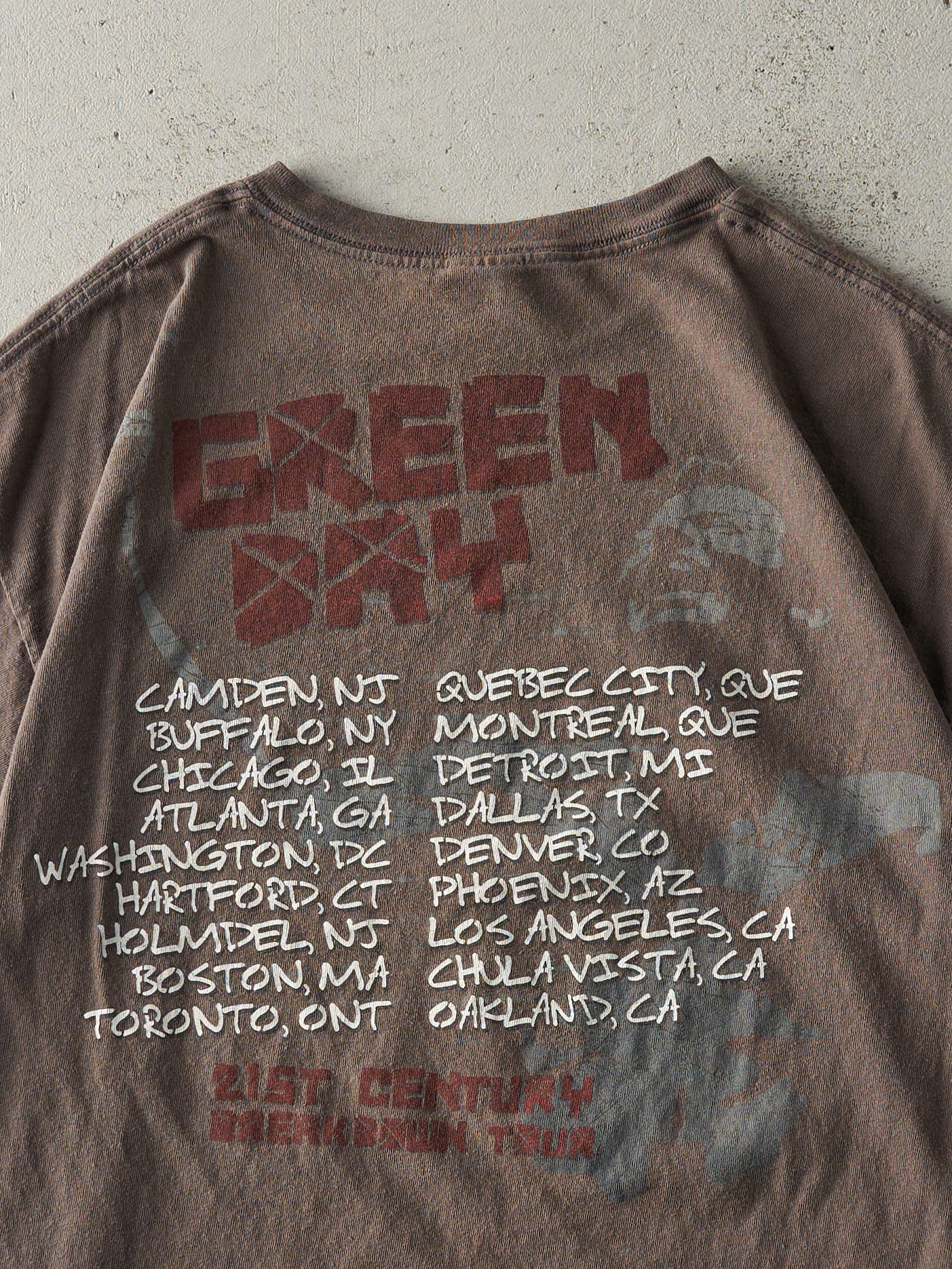 Vintage 09' Charcoal Grey Green Day Tour Tee (M/L)