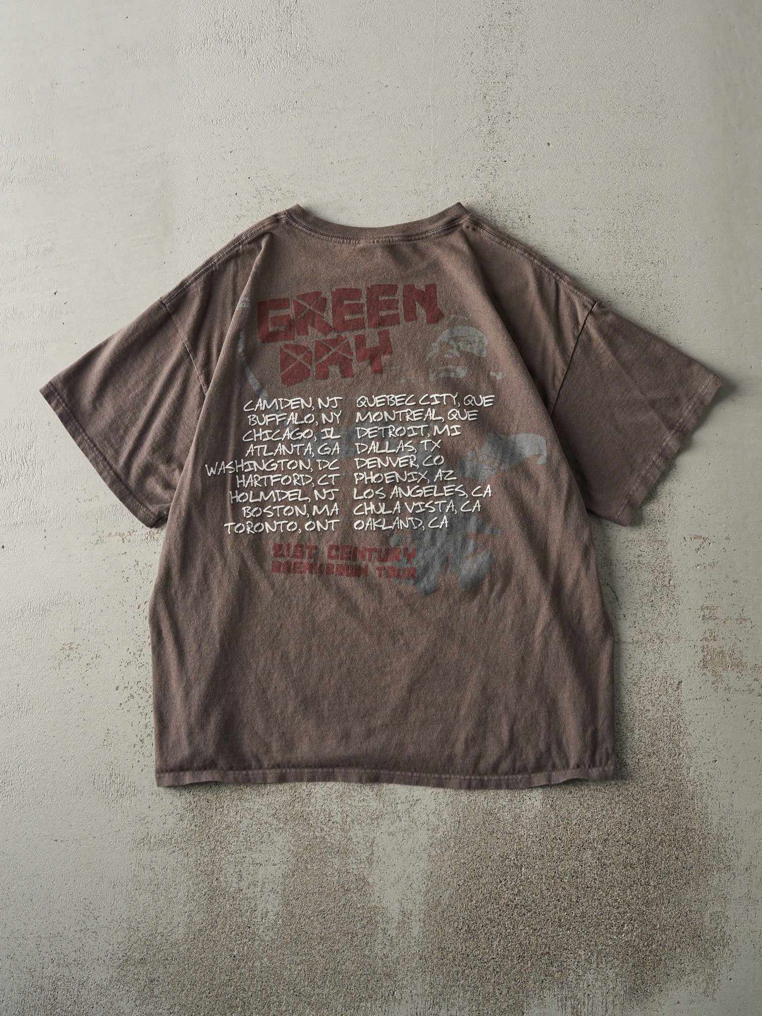 Vintage 09' Charcoal Grey Green Day Tour Tee (M/L)
