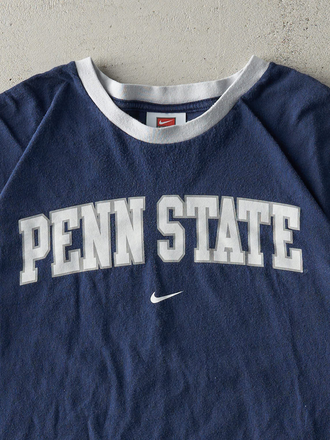 Vintage Y2K Navy Blue Nike Penn State Ringer Tee (XL/XXL)