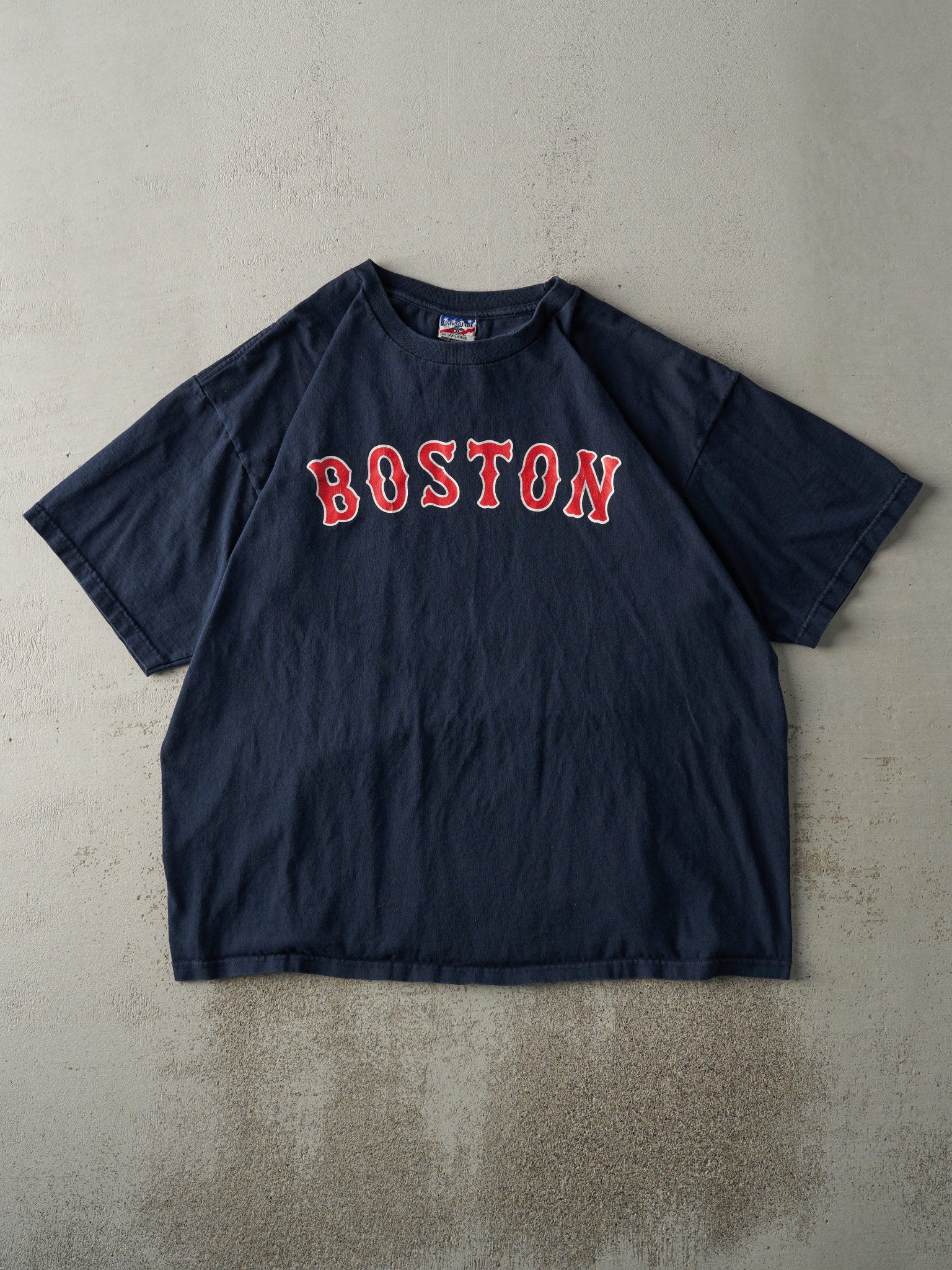Vintage 90s Blue Boston Red Sox Bootleg Union Tee (XL)