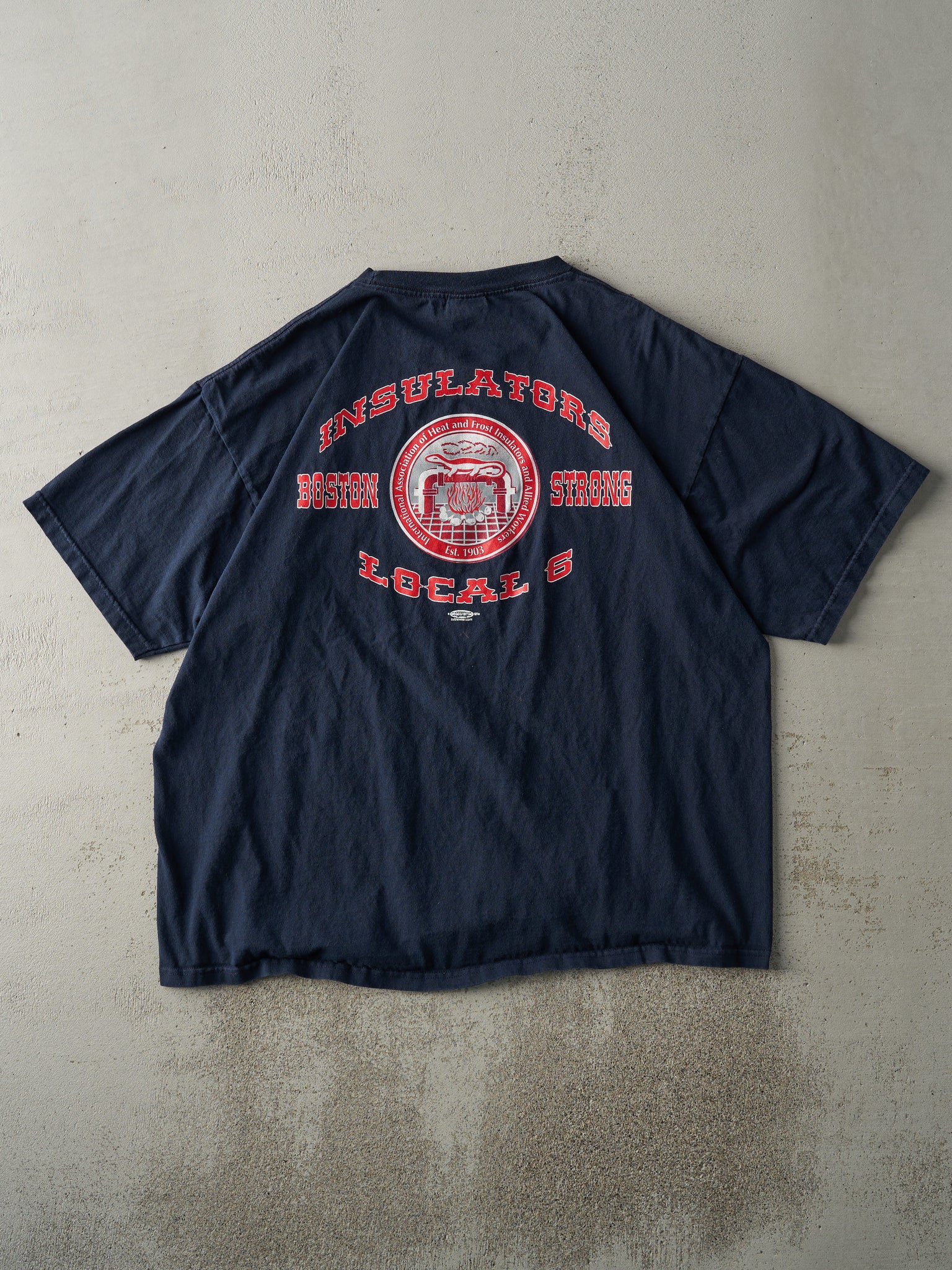 Vintage 90s Blue Boston Red Sox Bootleg Union Tee (XL)