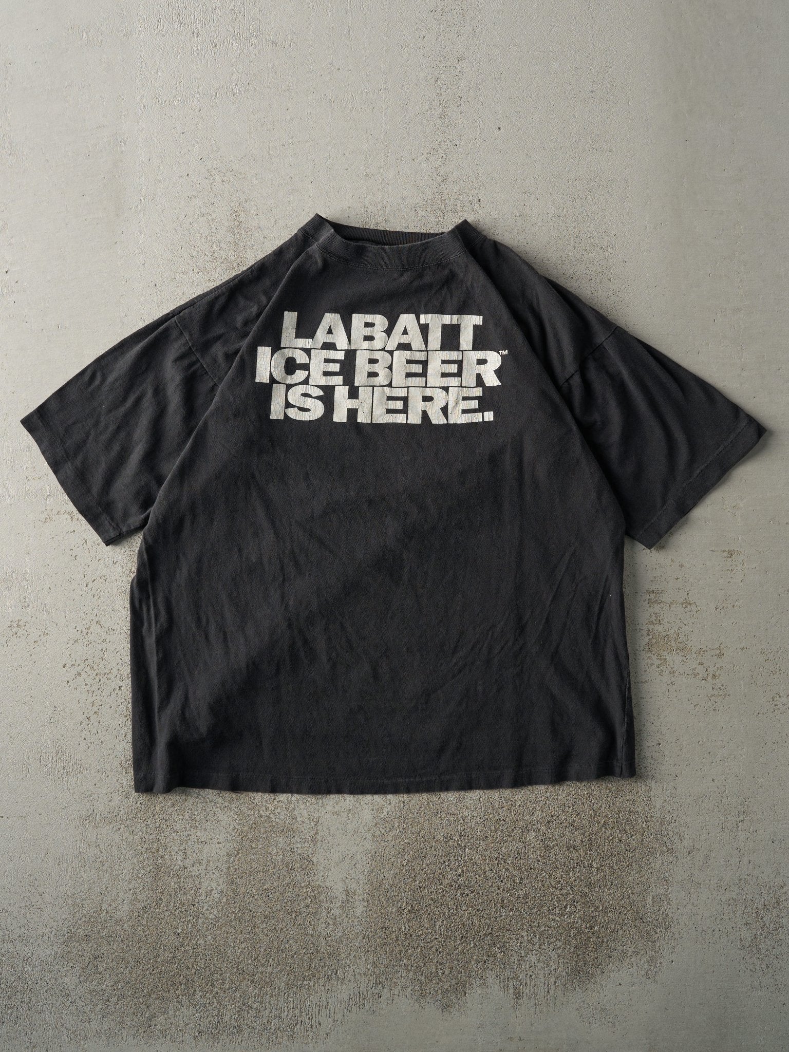 Vintage 90s Black Labatt Ice Beer Tee (L)