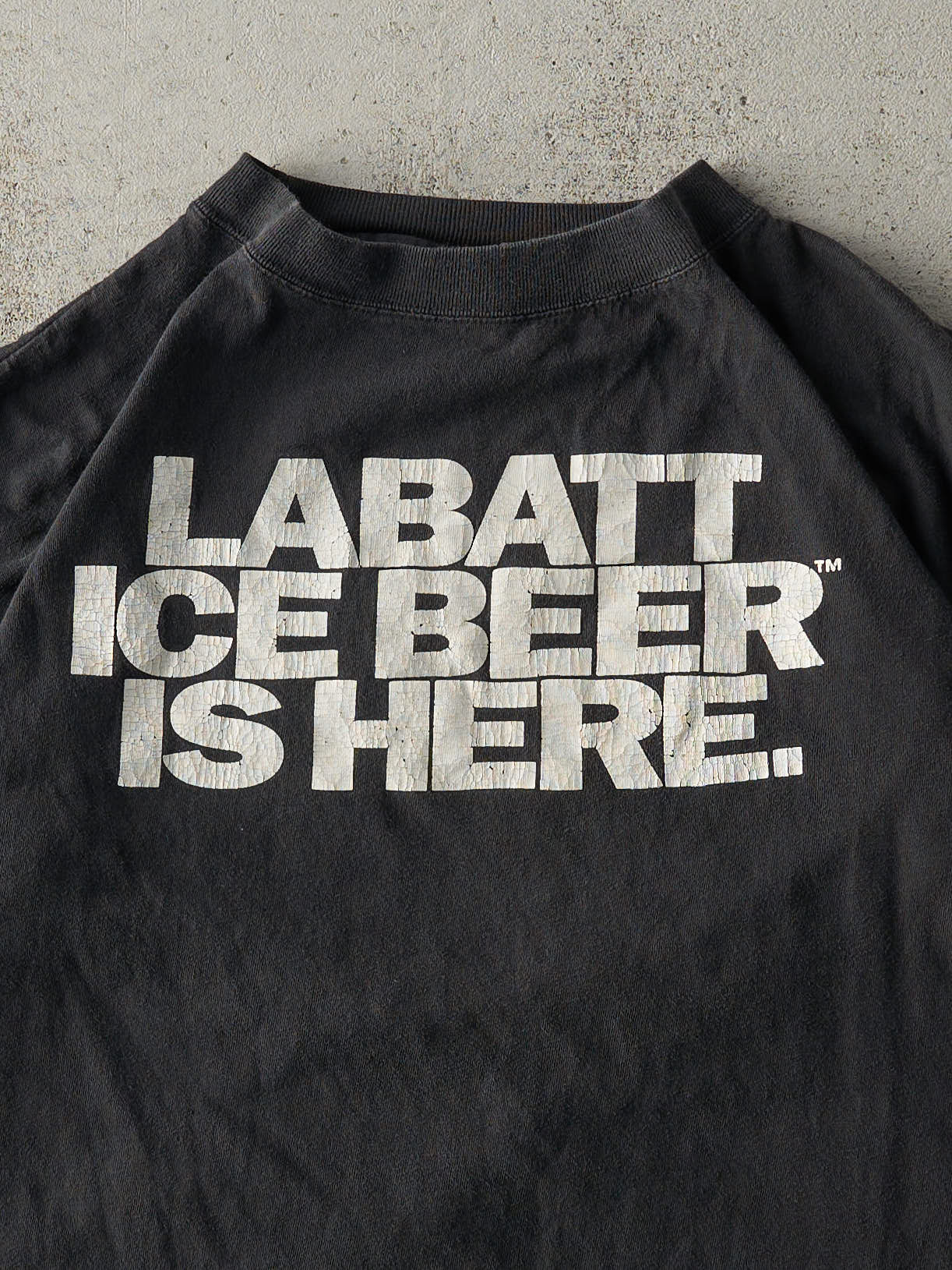 Vintage 90s Black Labatt Ice Beer Tee (L)