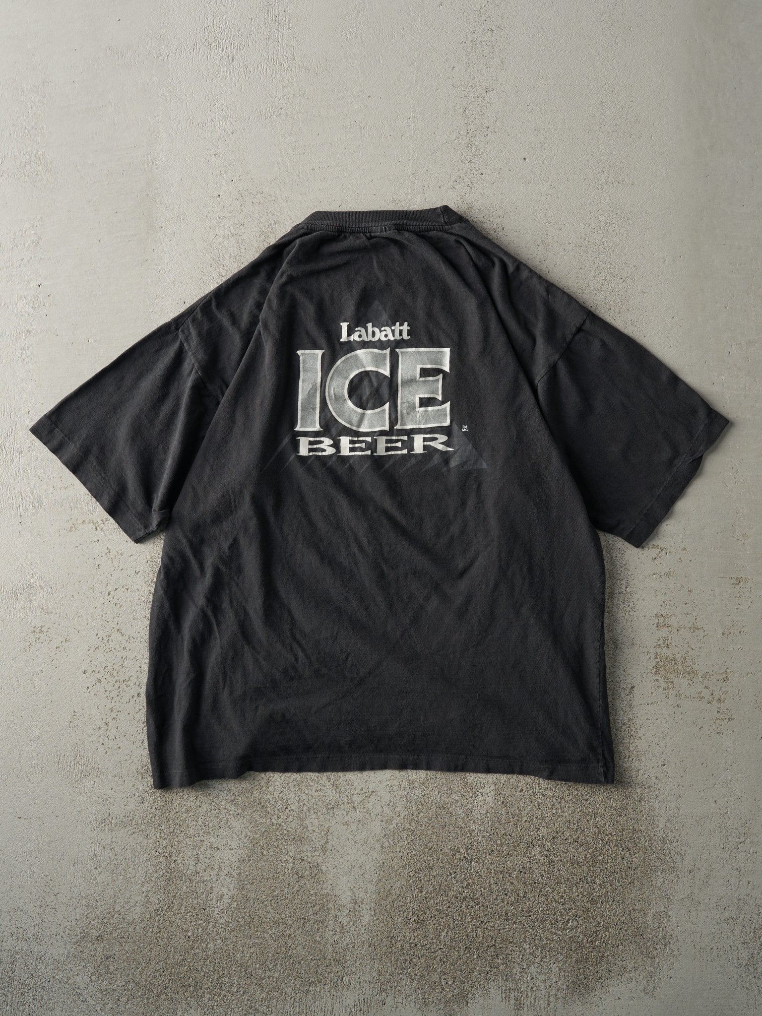 Vintage 90s Black Labatt Ice Beer Tee (L)