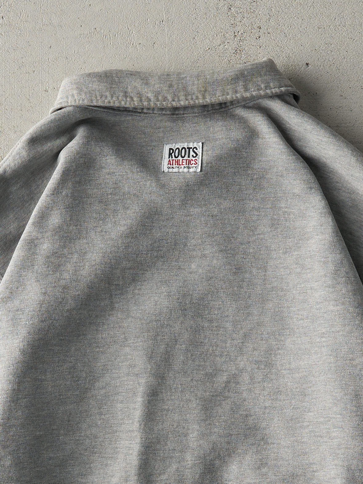 Vintage Y2K Grey Roots Quarter Zip Sweatshirt (L/XL)