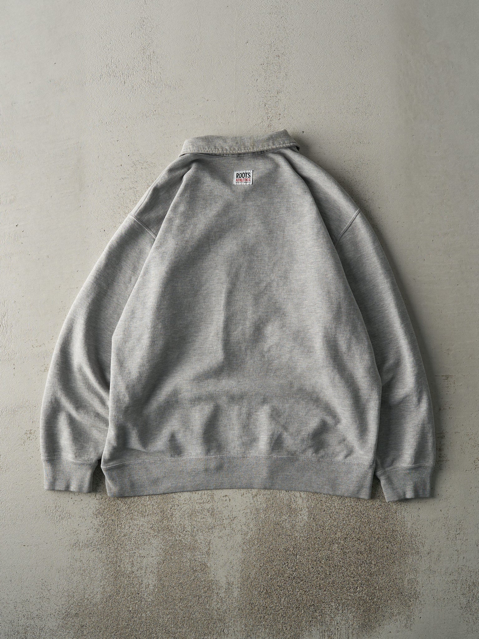 Vintage Y2K Grey Roots Quarter Zip Sweatshirt (L/XL)