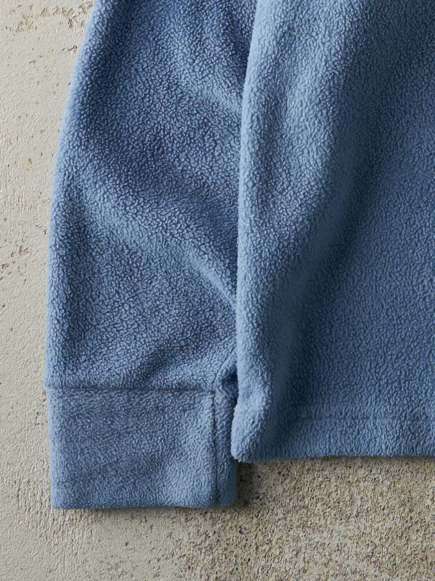 Vintage 90s Blue Gap Fleece Quarter Zip Sweater (M)