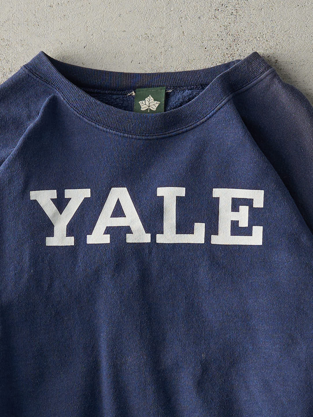 Vintage Y2K Sun Faded Navy Yale Crewneck (L)