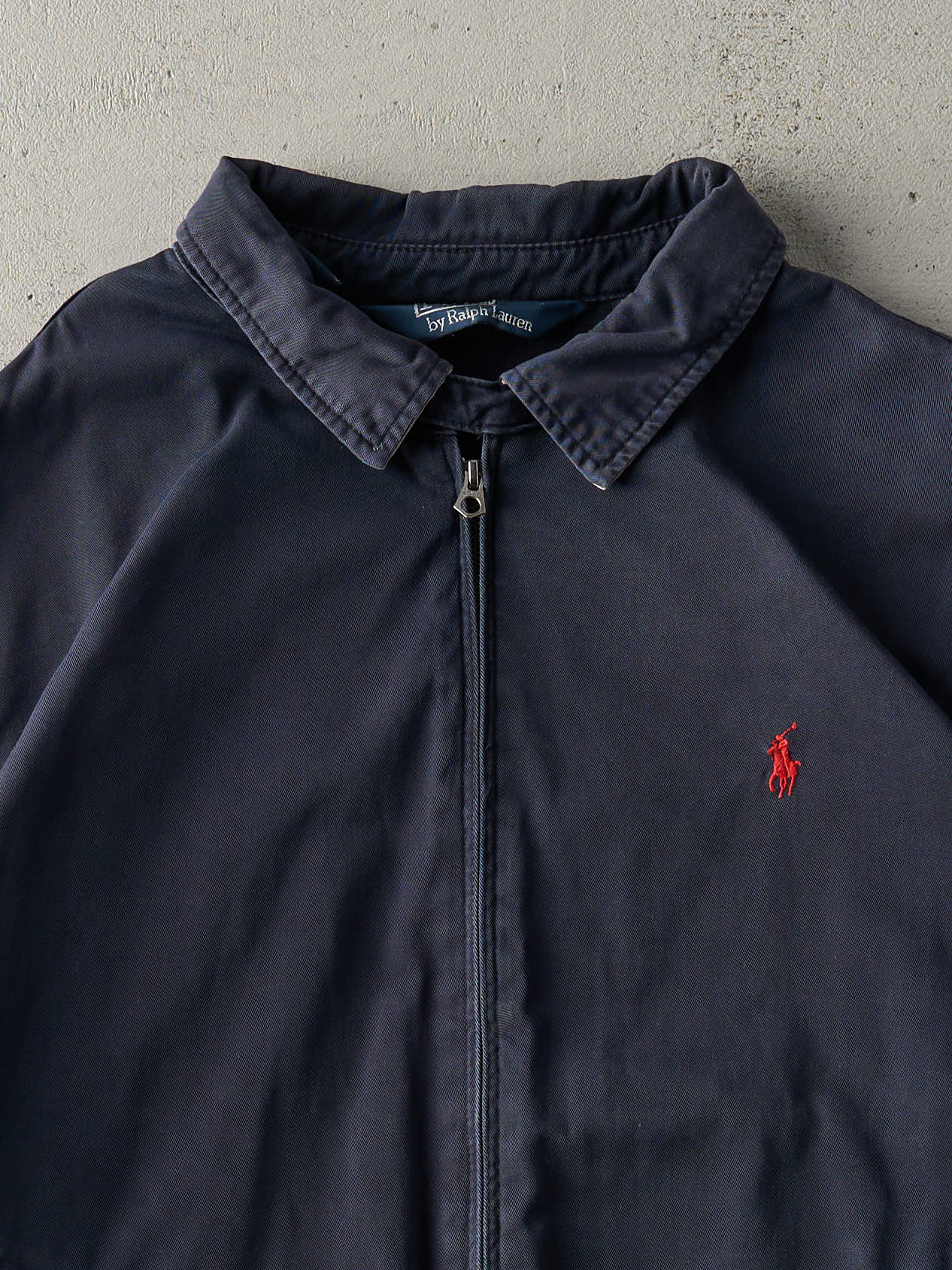 Vintage Y2K Navy Blue Polo Harrington Jacket (XL/XXL)